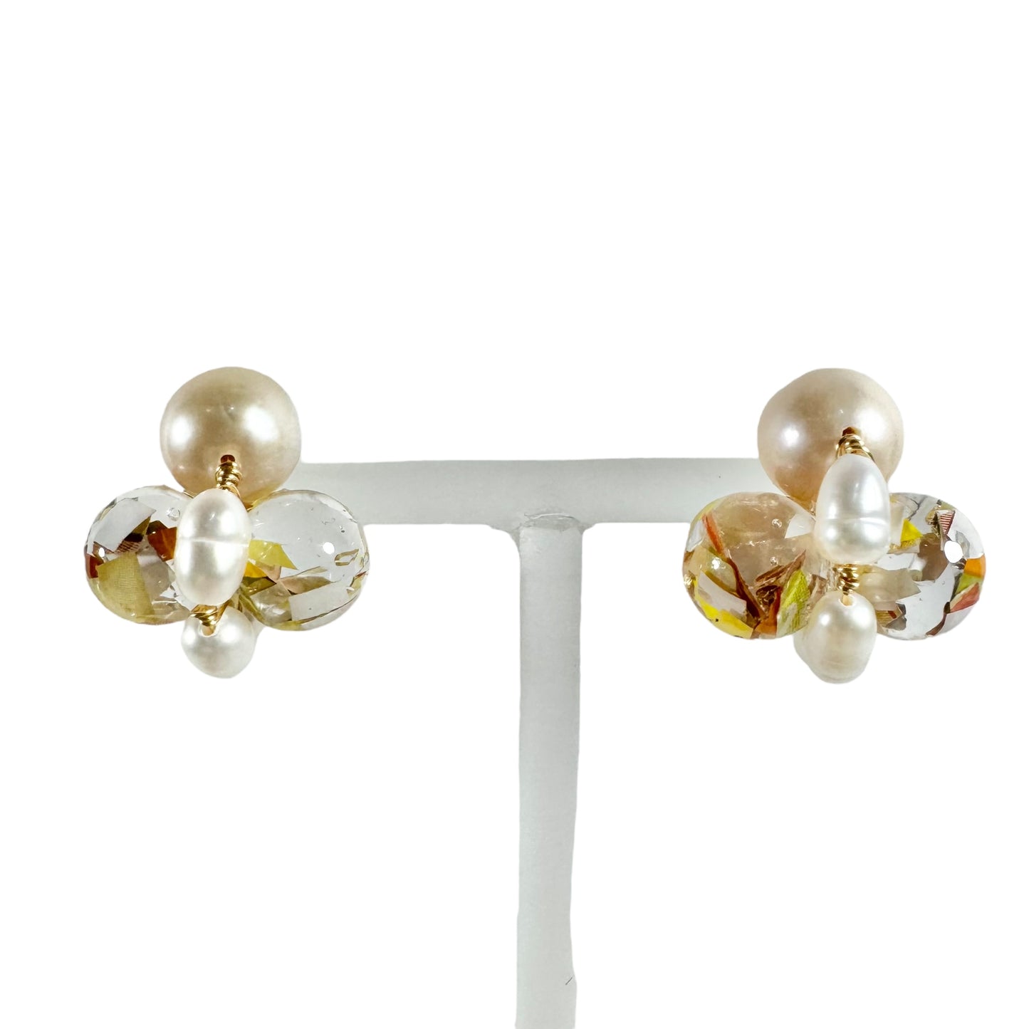 Bee Divine honey bee earrings handcrafted from upcycled plastic, featuring delicate bee-inspired designs with lightweight, eco-friendly materials. A sustainable statement piece for nature lovers.