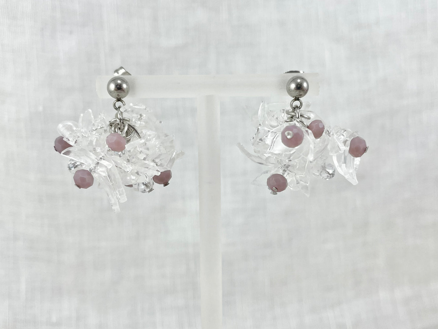 Upcycled earrings - polka dots -