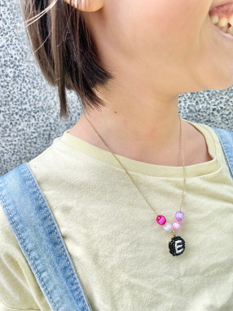 Hand beaded kids necklace - Alphabet-