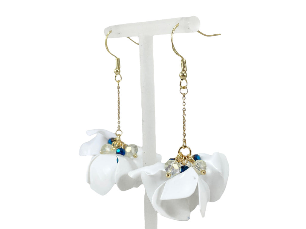Upcycled earrings - poppy-
