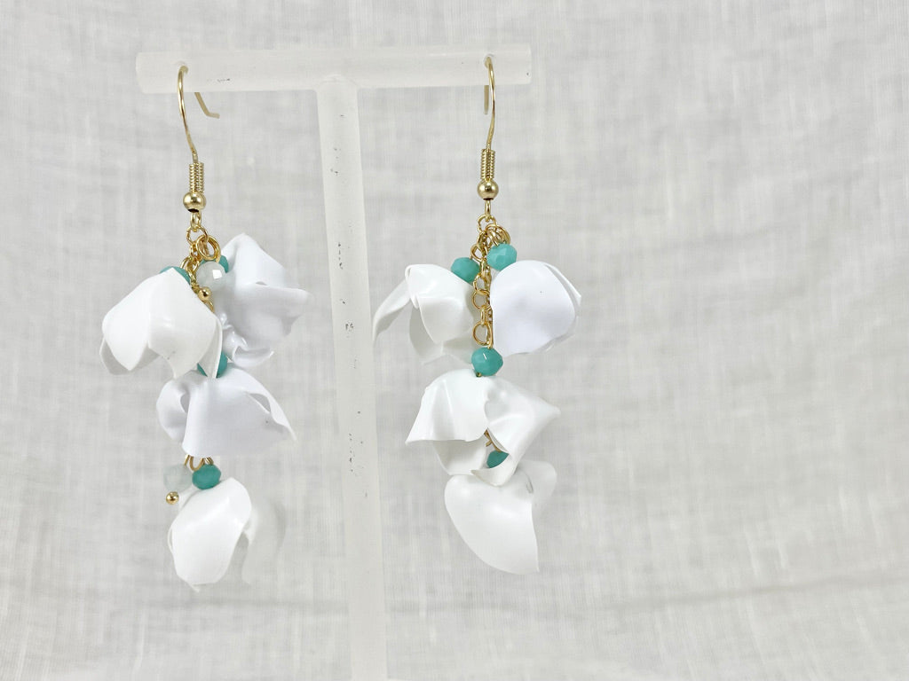 Upcycled earrings - Tulips- 14KGF