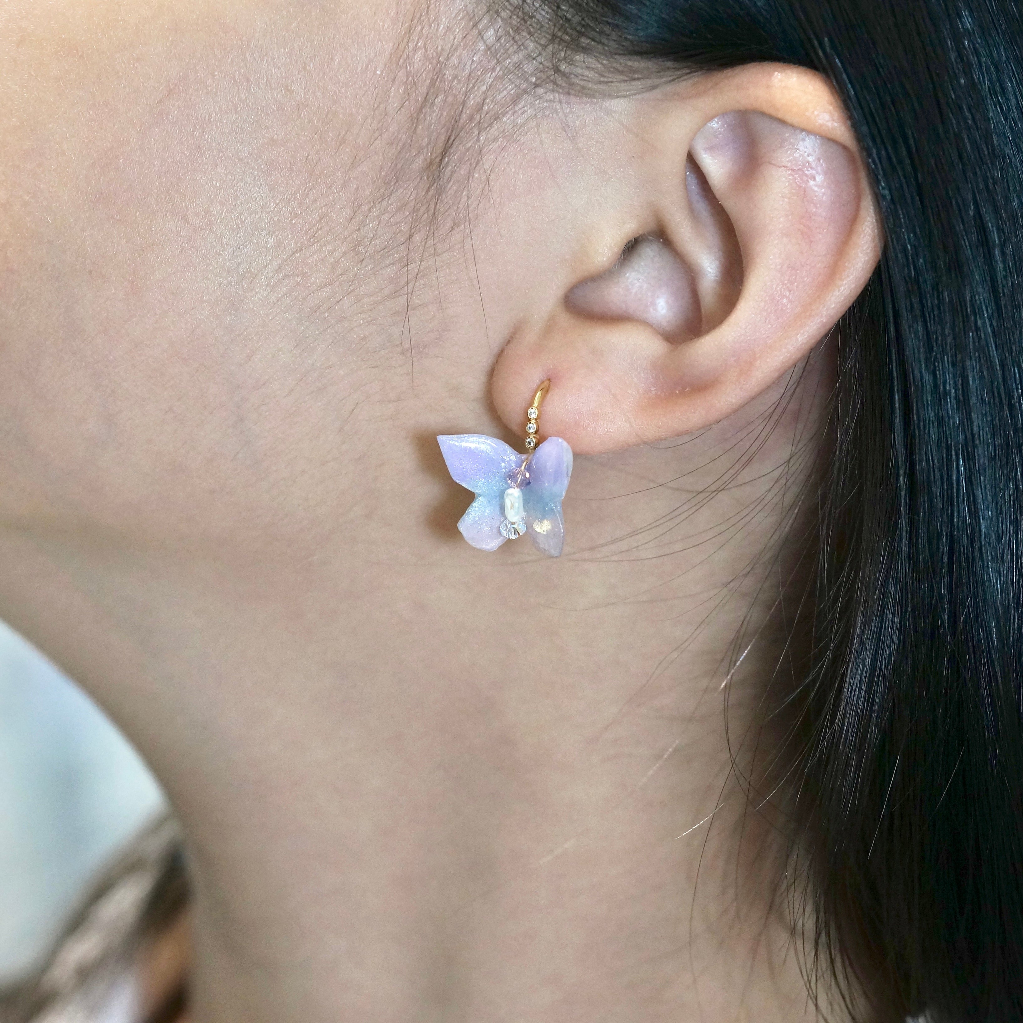 Aurora Morpho Butterfly Earrings