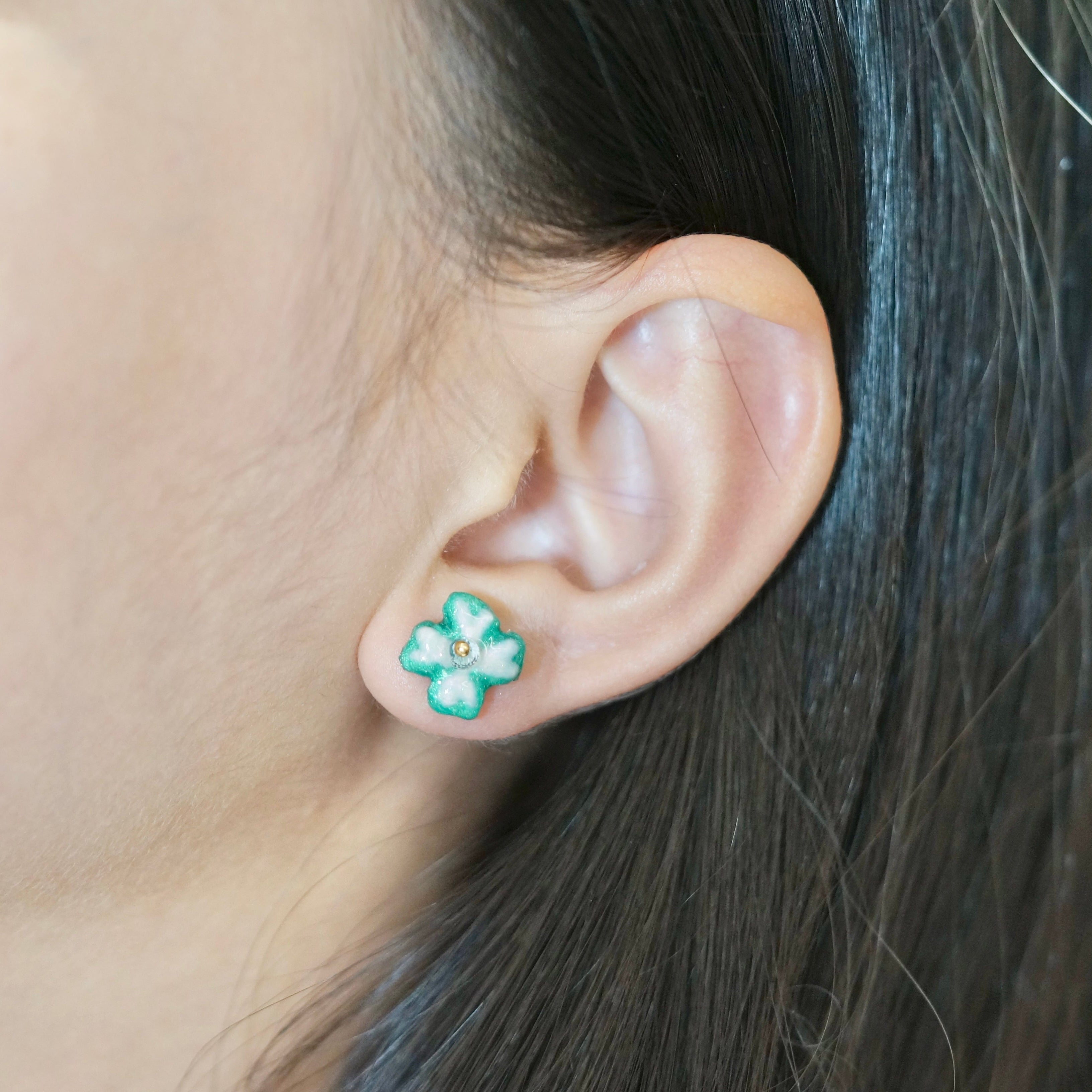 Happy Four Leaf Clover Earrings