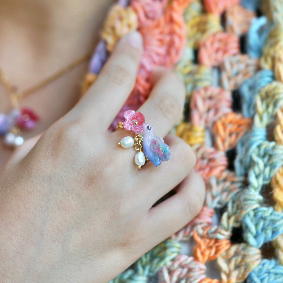 Blue Jay Bird Ring