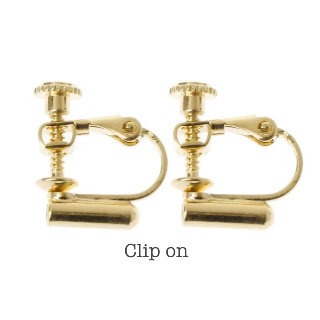 Anemone Snowdrop Earrings - Pearl white