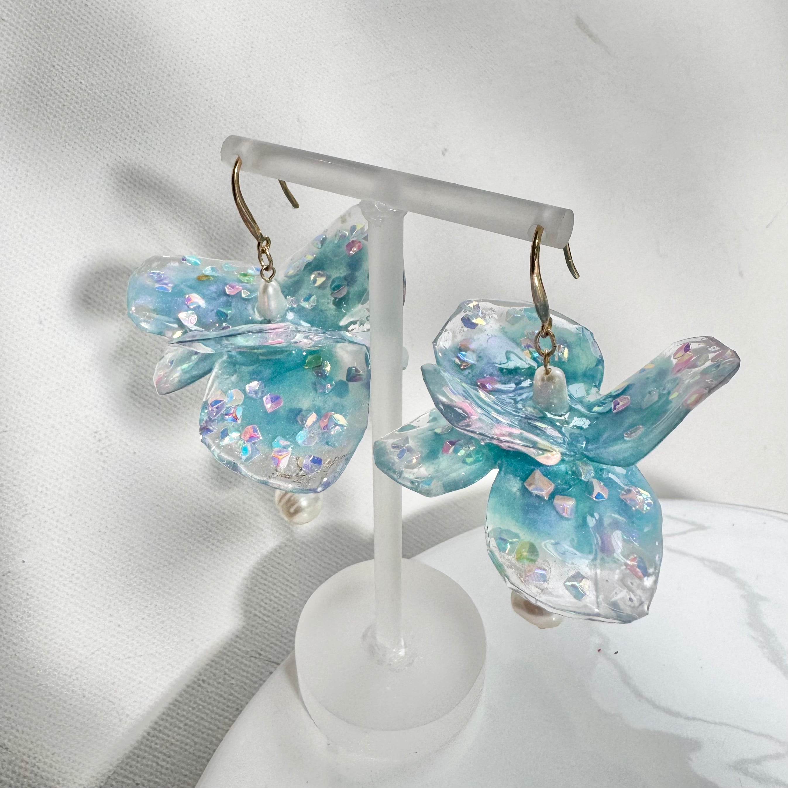 Fairy Prism Dance Earrings - Cosmic Blue -