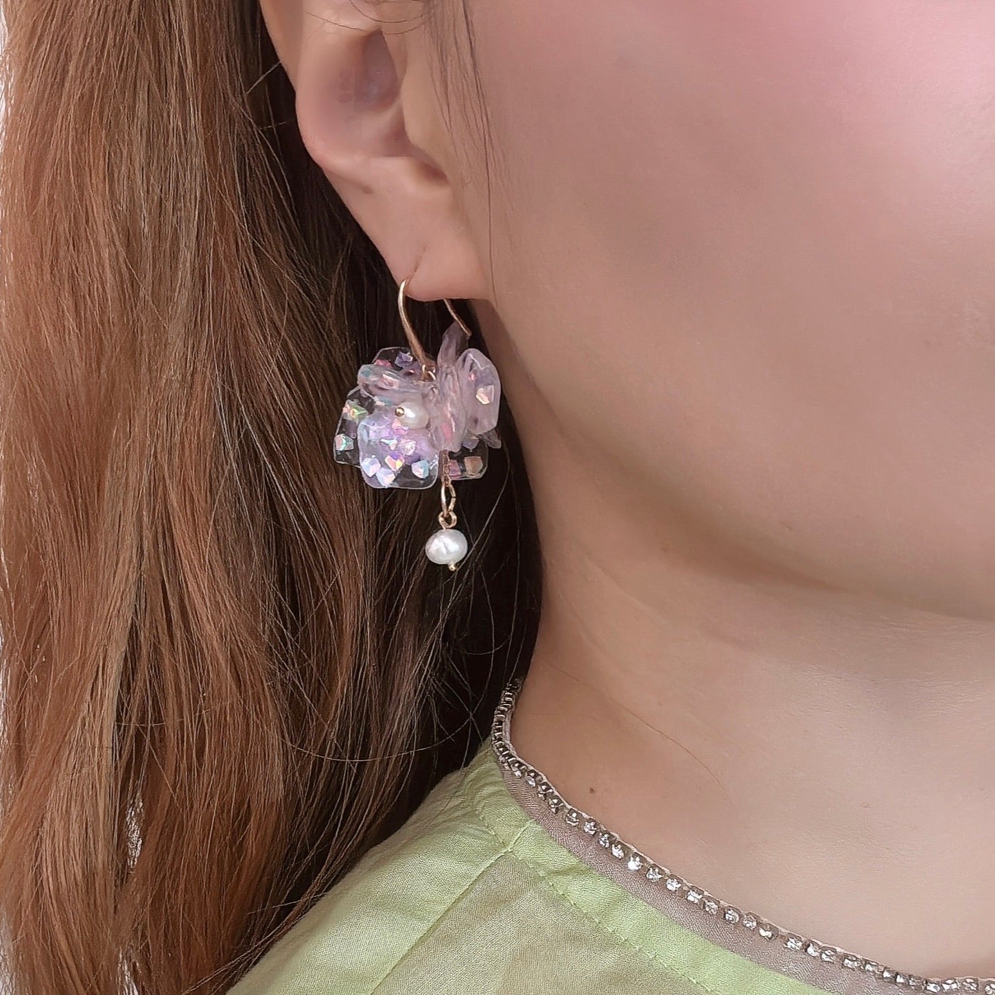 Fairy Prism Bloom Earrings - Glowspell White -