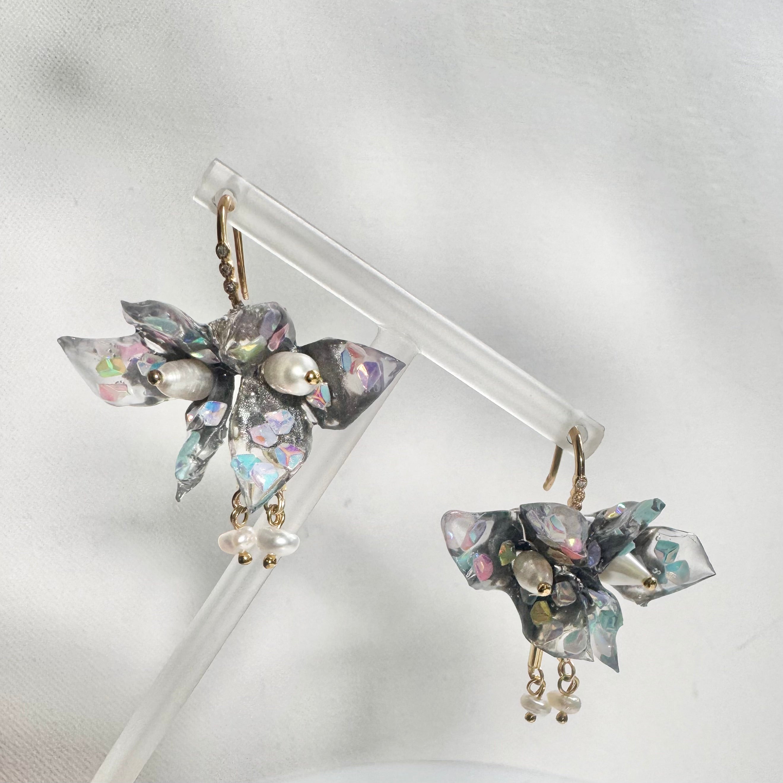 Fairy Prism Papillon Earrings - Stardust -