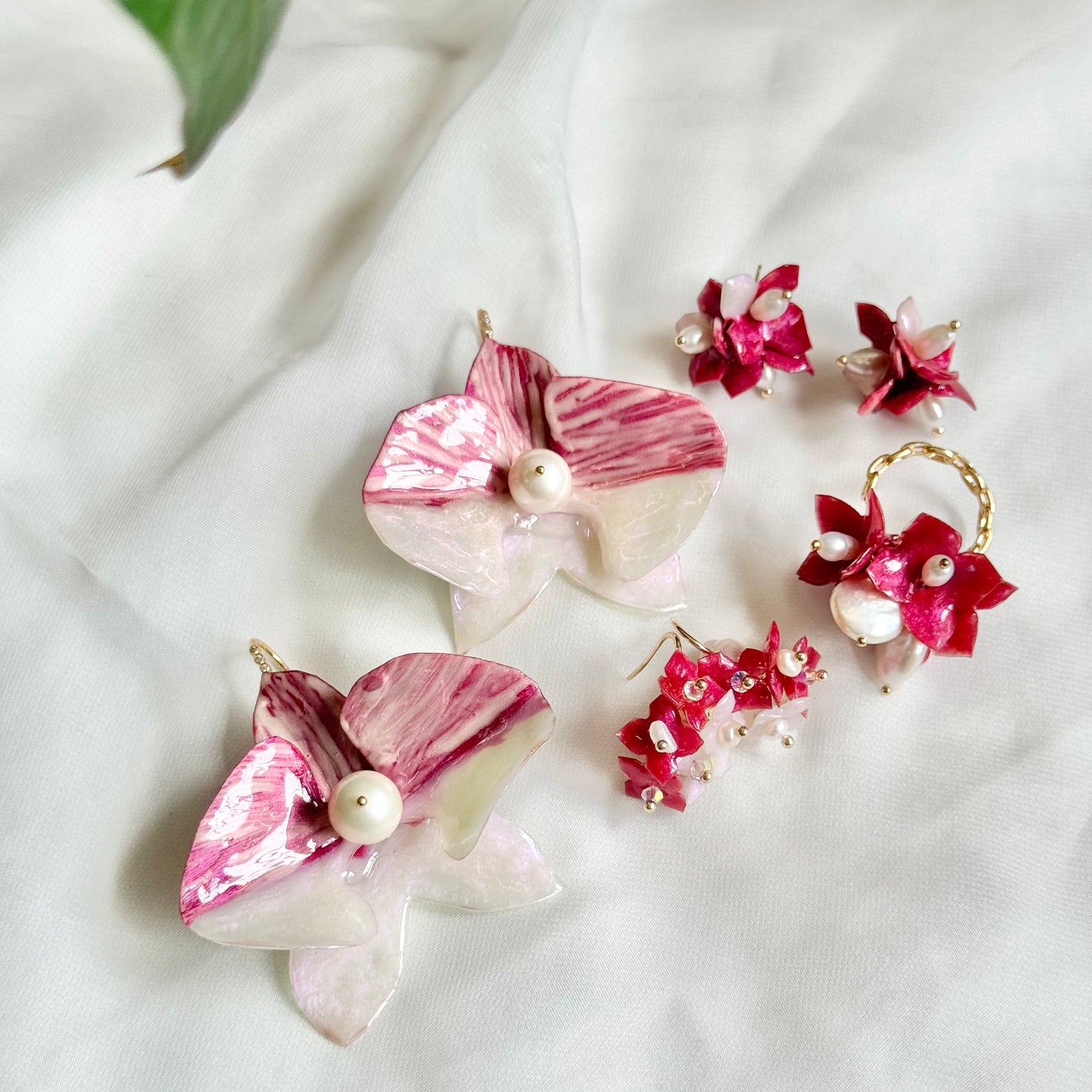 Hydrangea Bloom Earrings - SG60 Edition -