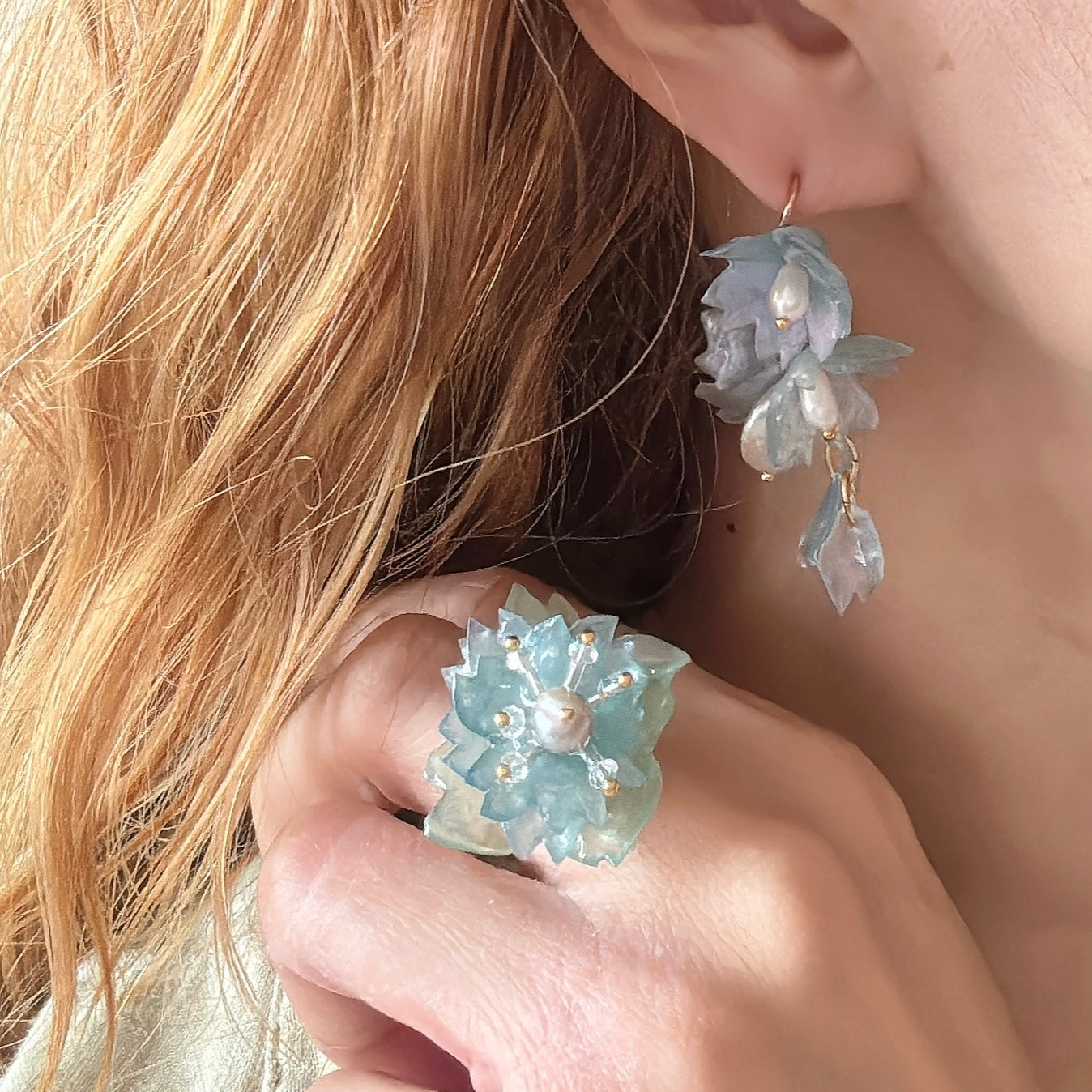 Sakura Veil Ring - Airy Blue -