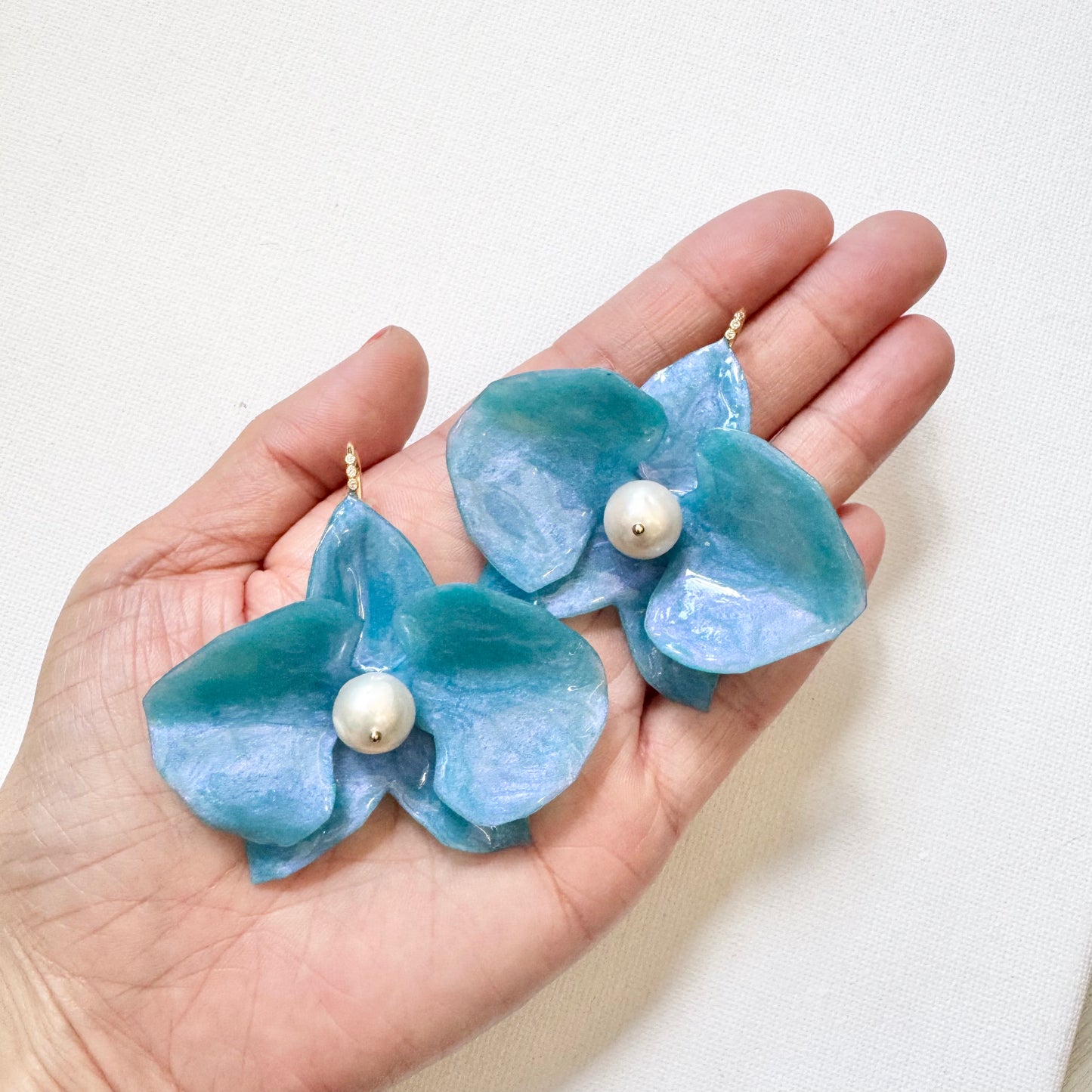 Eternal Orchid Earrings - Milky Opal -