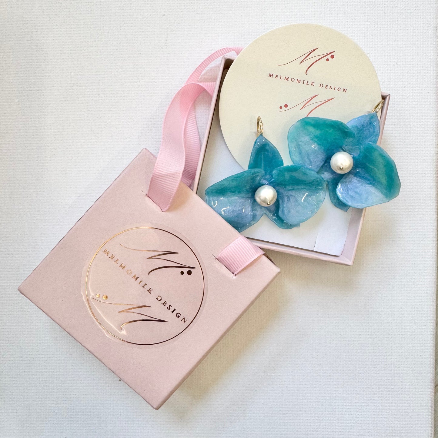 Eternal Orchid Earrings - Milky Opal -