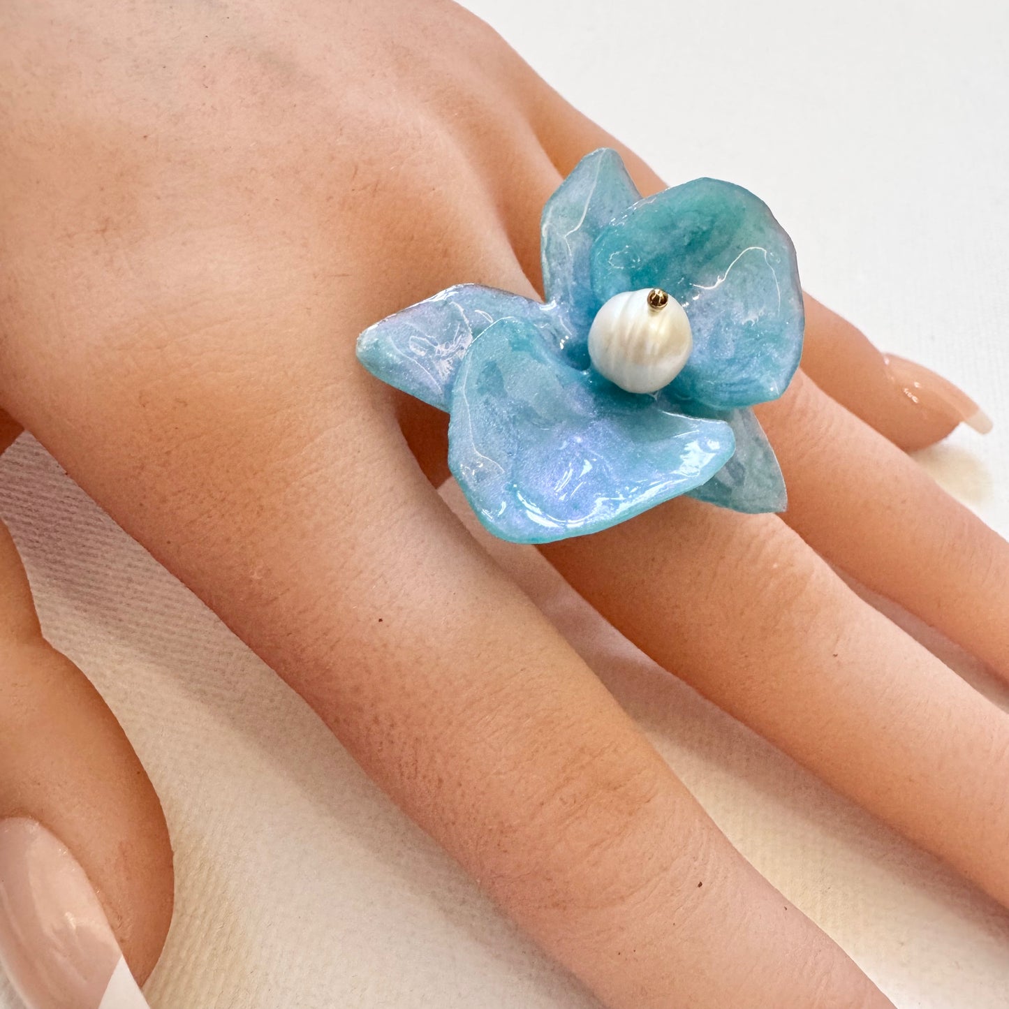 Eternal Orchid Ring - Milky Opal -