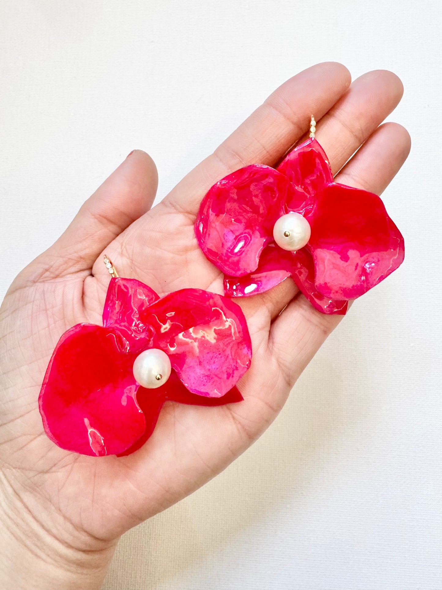 Eternal Orchid Earrings - Petals Of Passion -