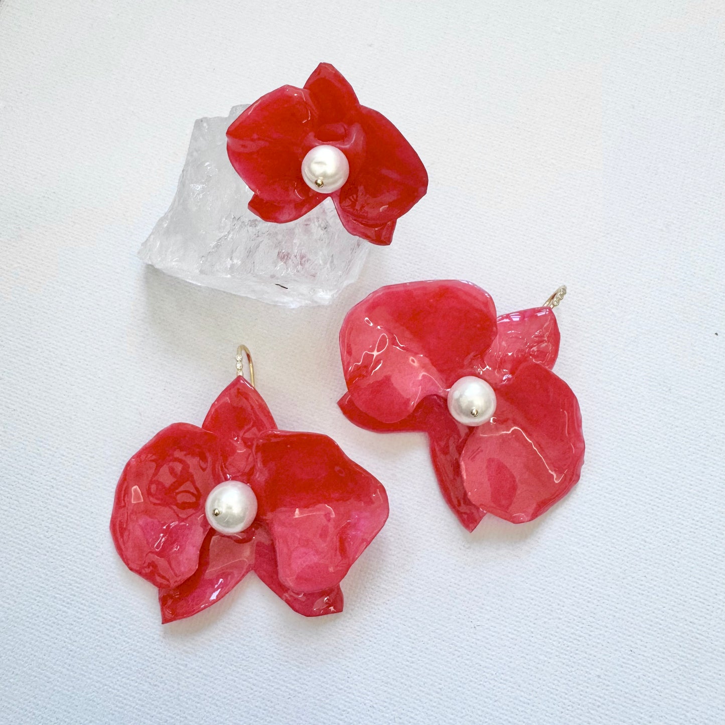 Eternal Orchid Earrings - Petals Of Passion -