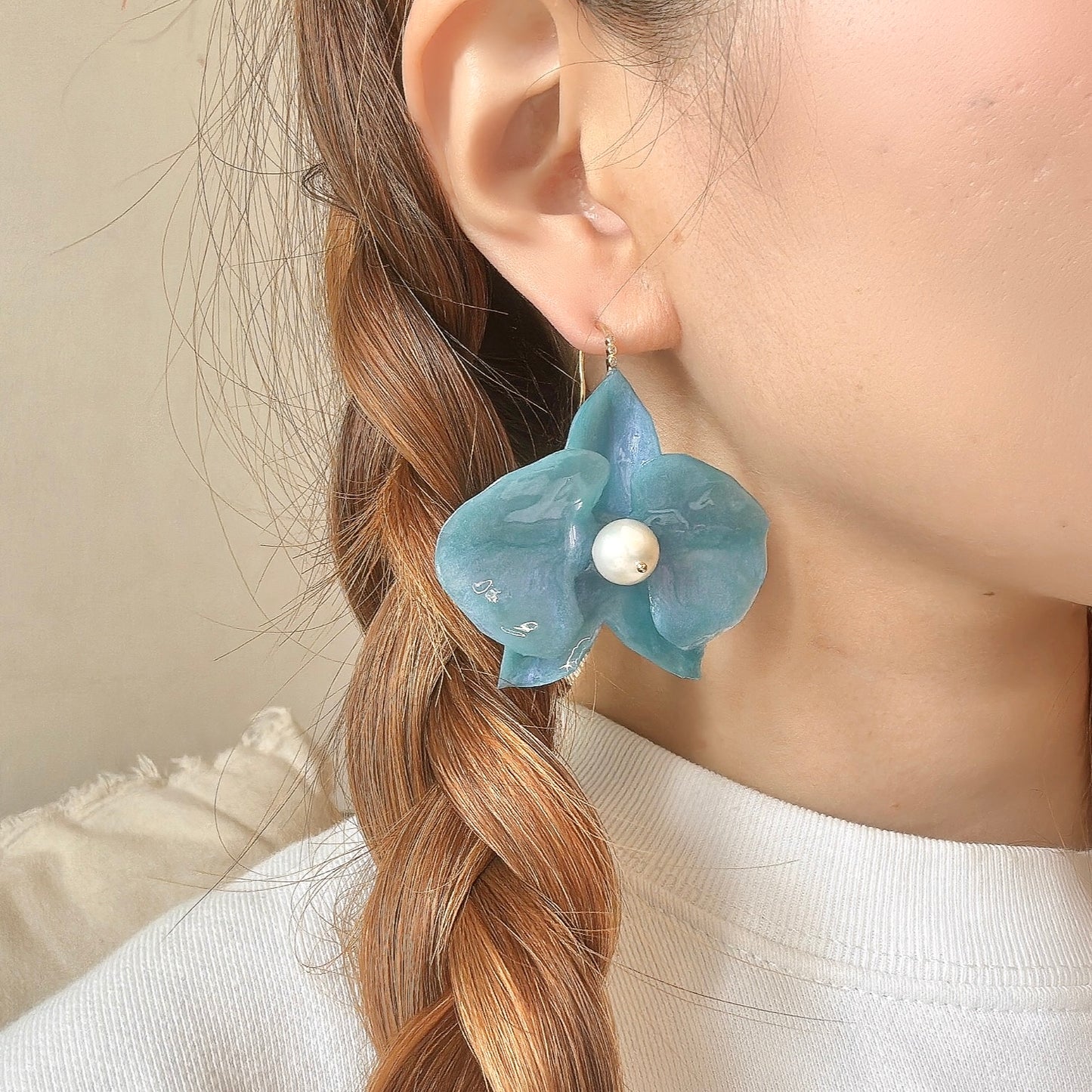 Eternal Orchid Earrings - Milky Opal -