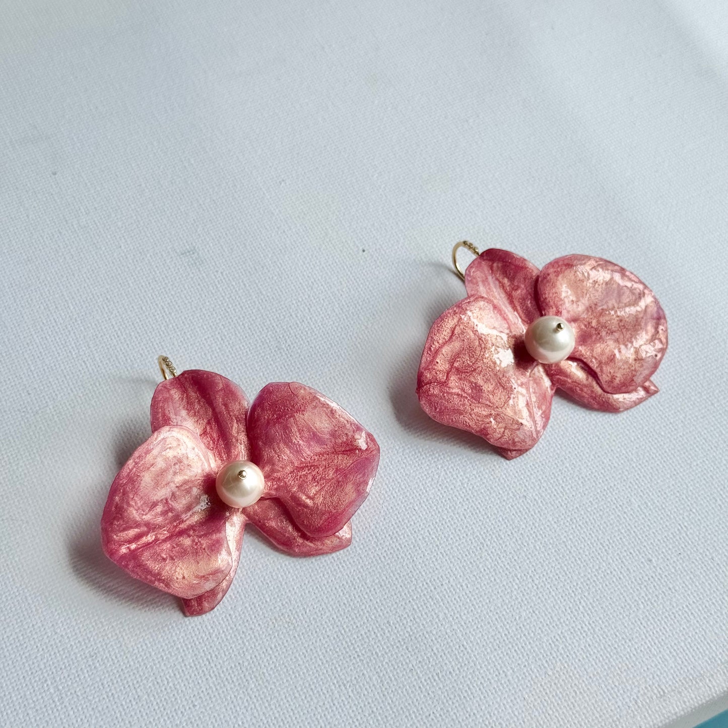 Eternal Orchid Earrings - Powder Velvet Pink -