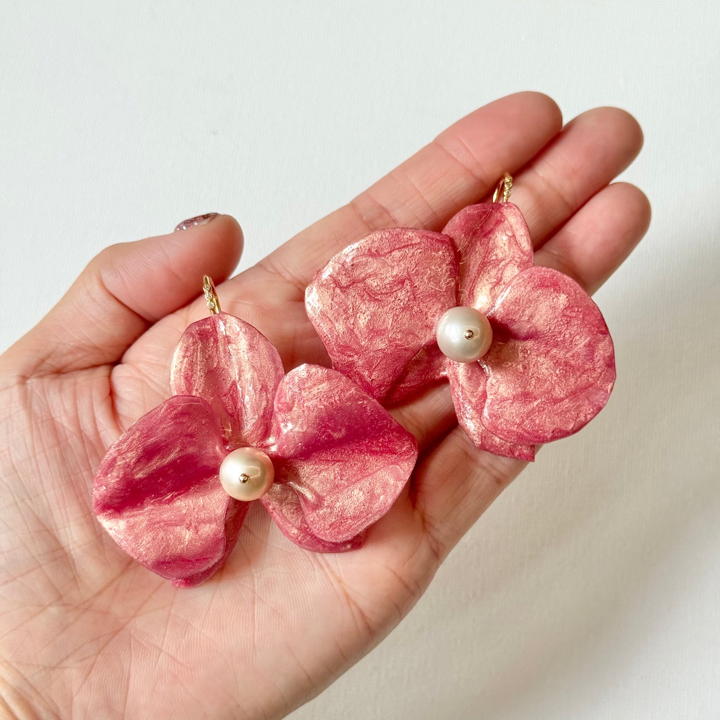 Eternal Orchid Earrings - Powder Velvet Pink -