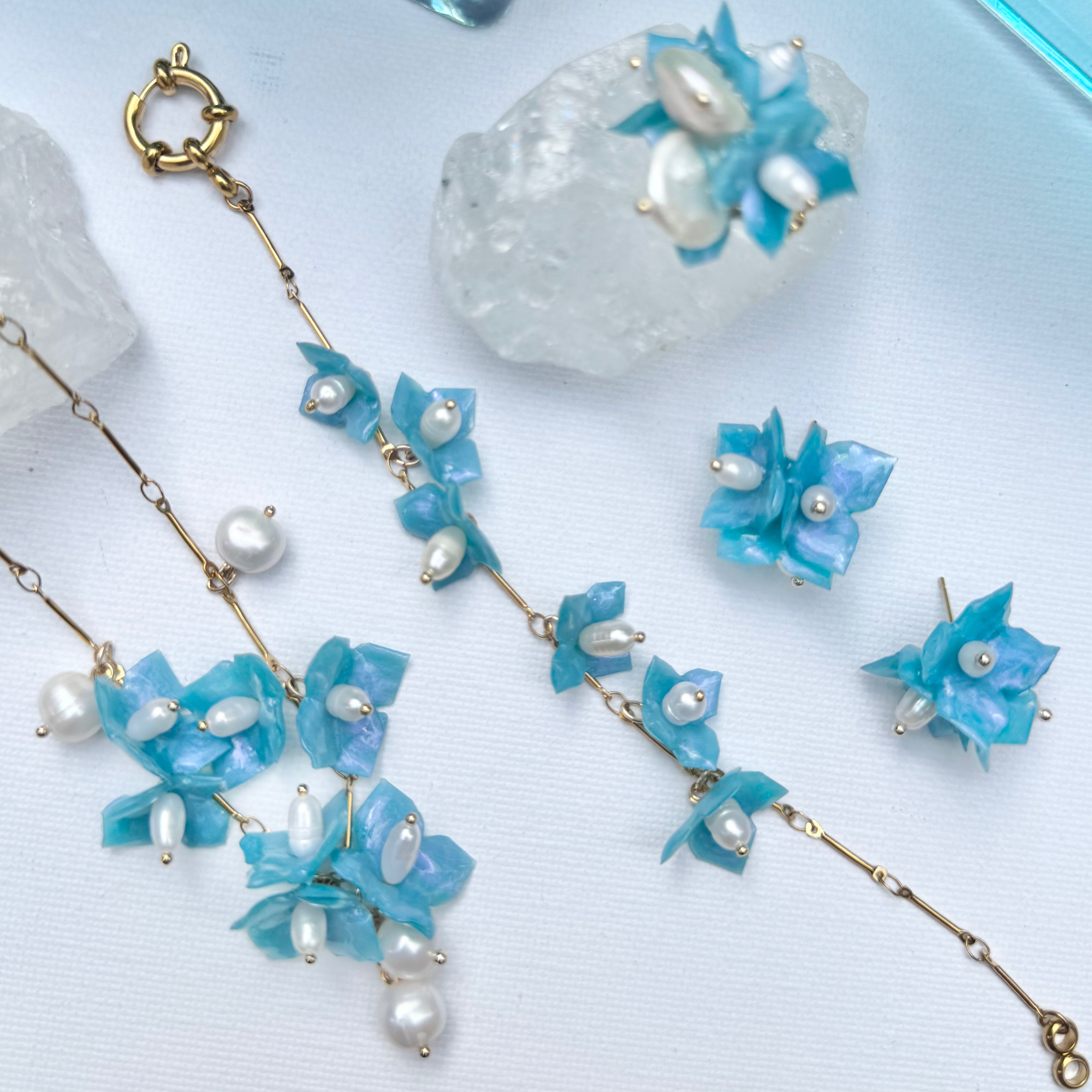 Lilac Fantasy Earrings - Milky Opal -