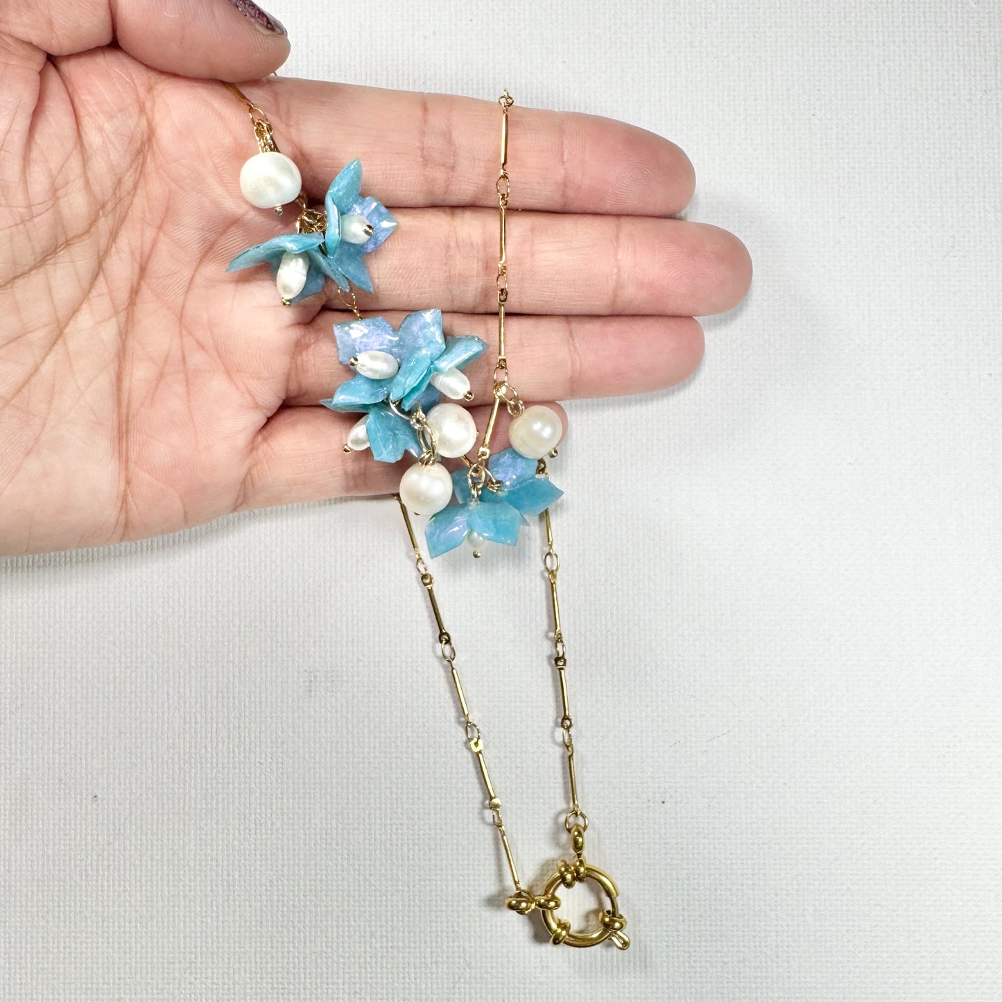 Lilac Fantasy Necklace - Milky Opal -