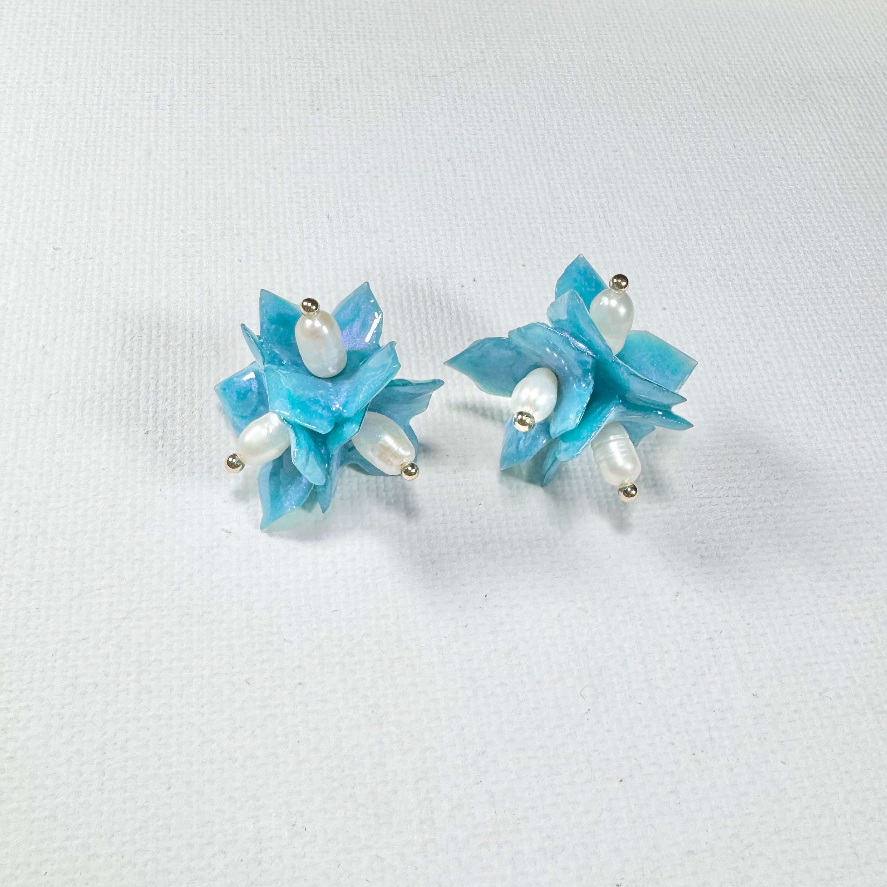 Lilac Fantasy Earrings - Milky Opal -