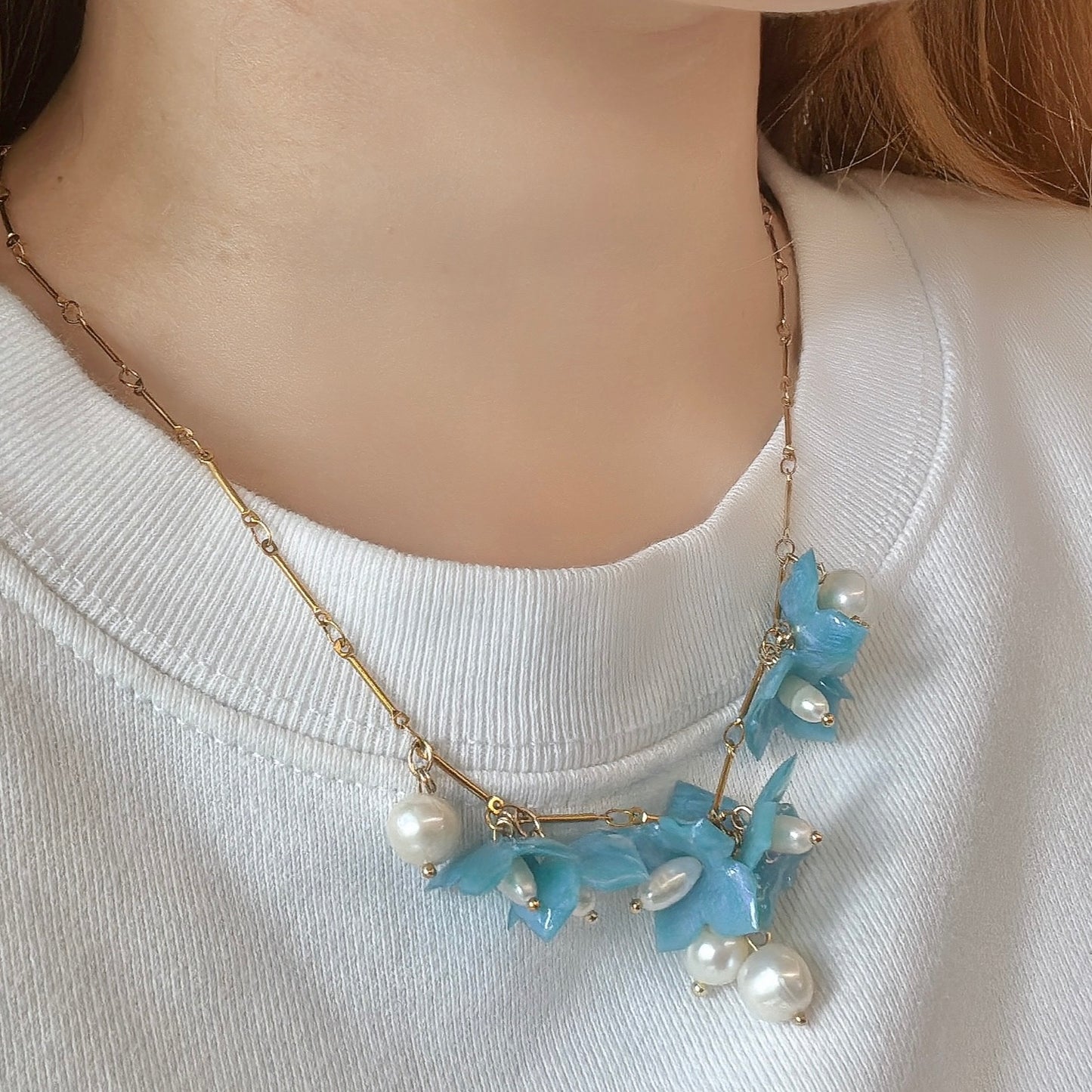 Lilac Fantasy Necklace - Milky Opal -
