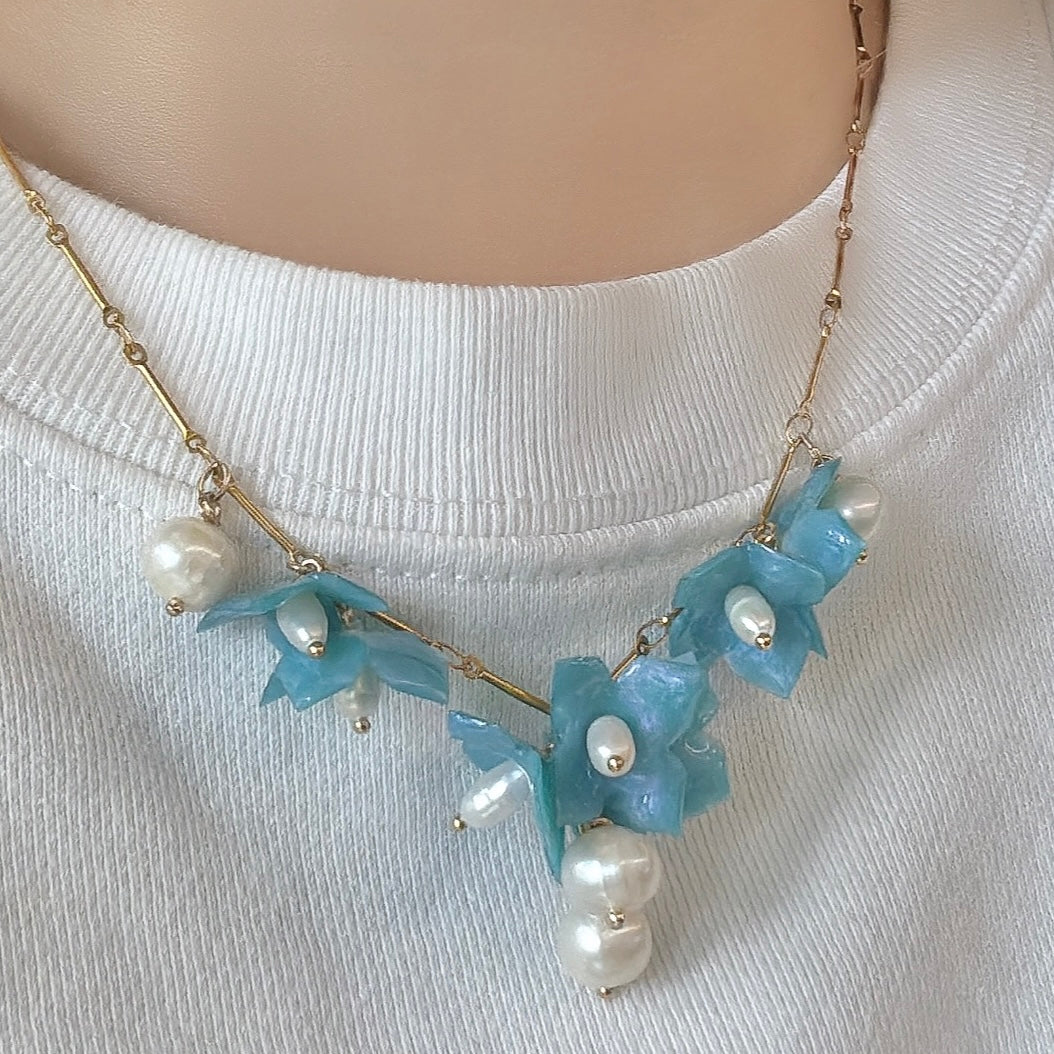 Lilac Fantasy Necklace - Milky Opal -