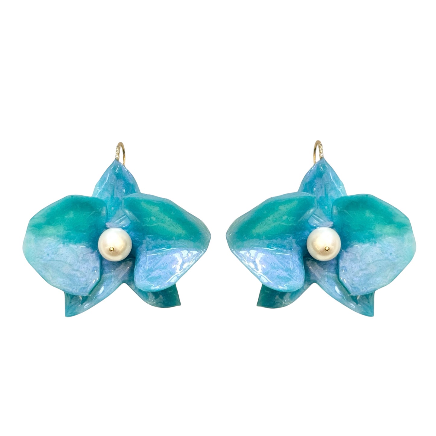 Eternal Orchid Earrings - Milky Opal -