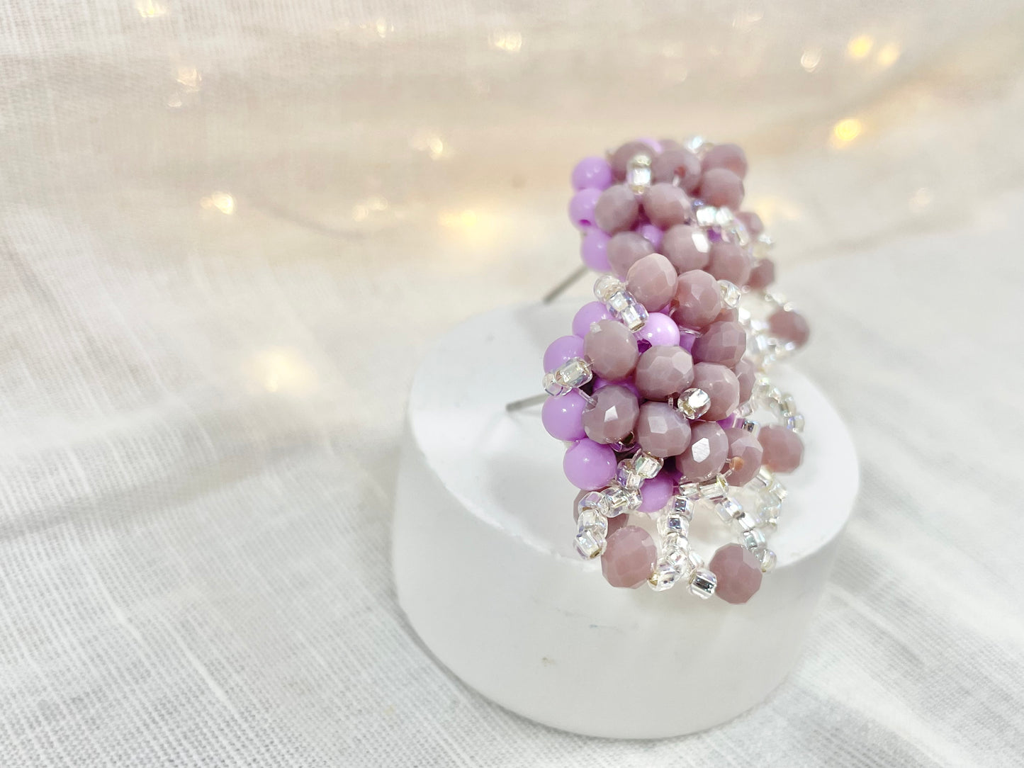 Hand beaded earrings - tsubu -