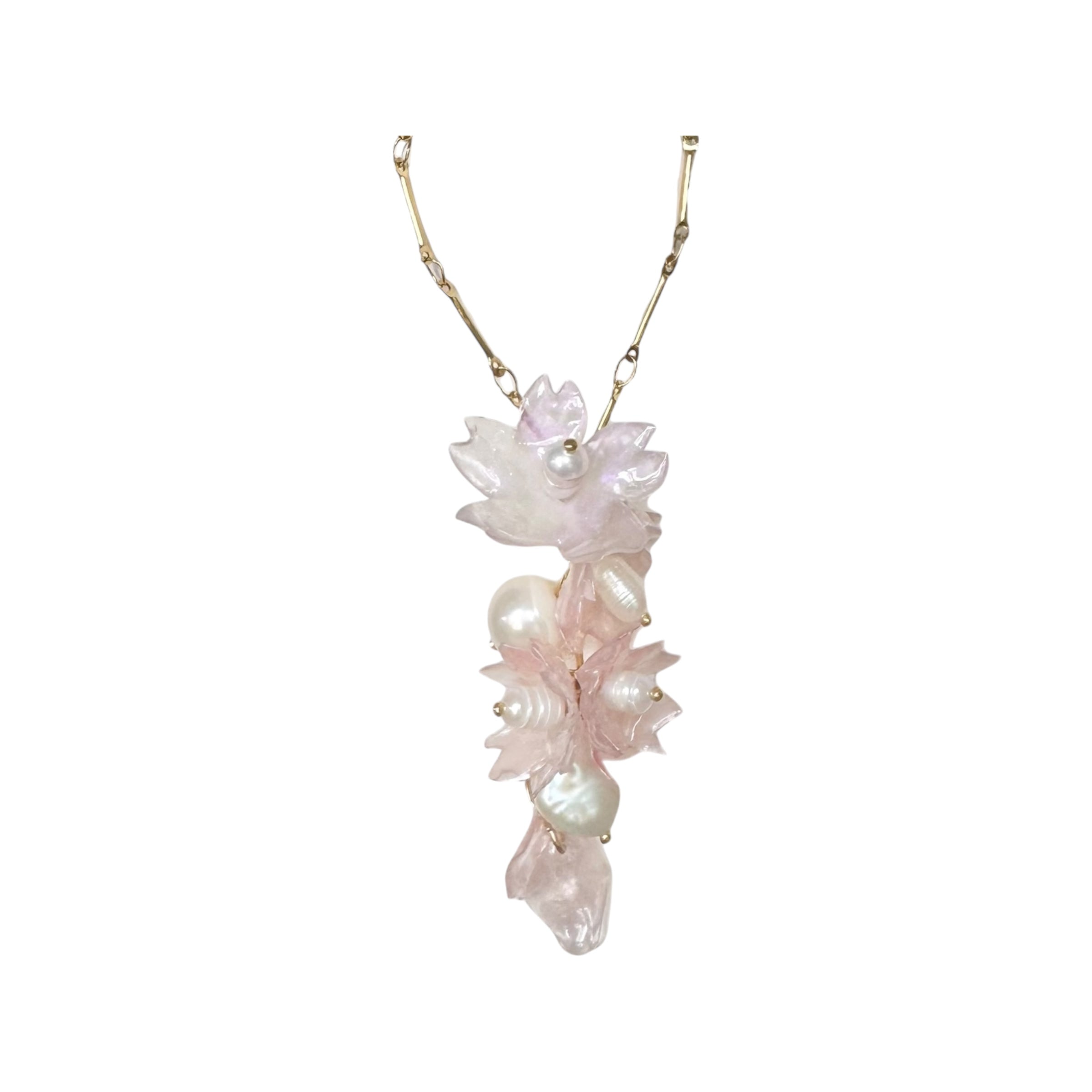 Sakura Veil Necklace - Silk Petal