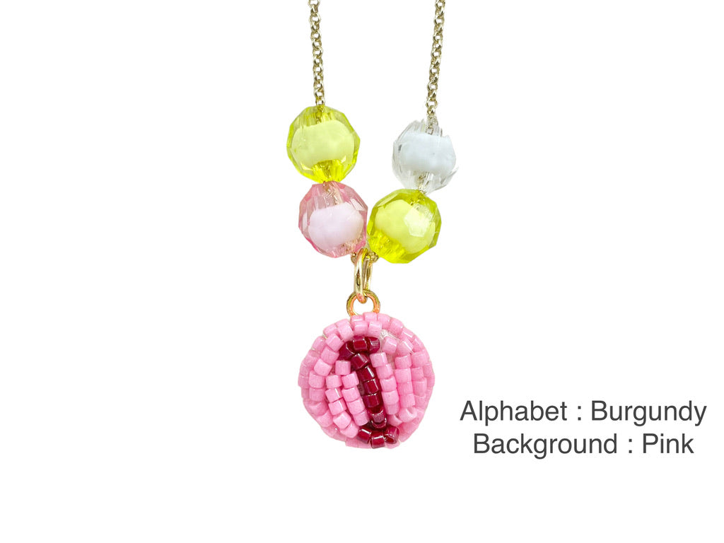 Hand beaded kids necklace - Alphabet-