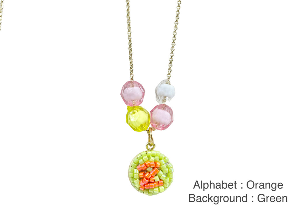 Hand beaded kids necklace - Alphabet-