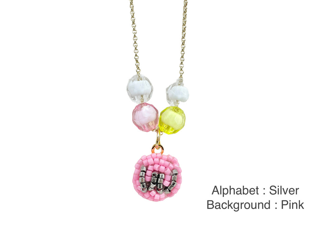 Hand beaded kids necklace - Alphabet-