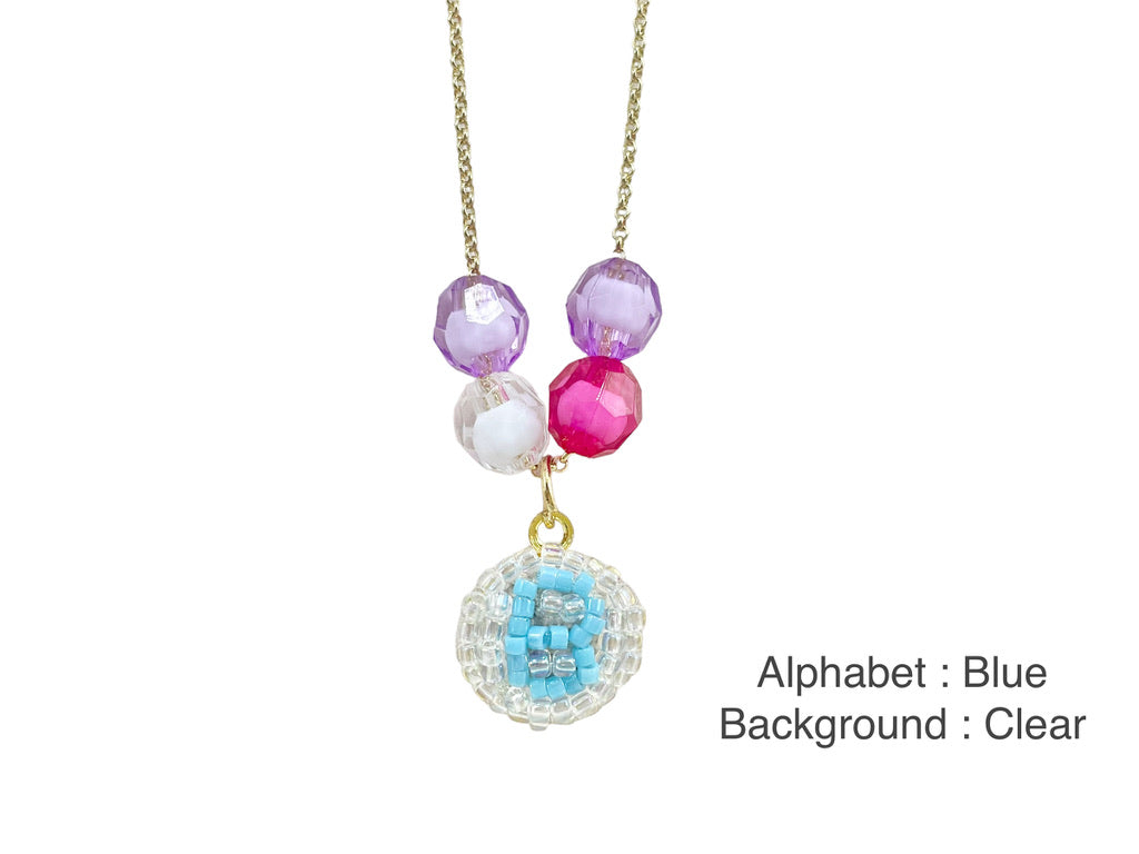 Hand beaded kids necklace - Alphabet-