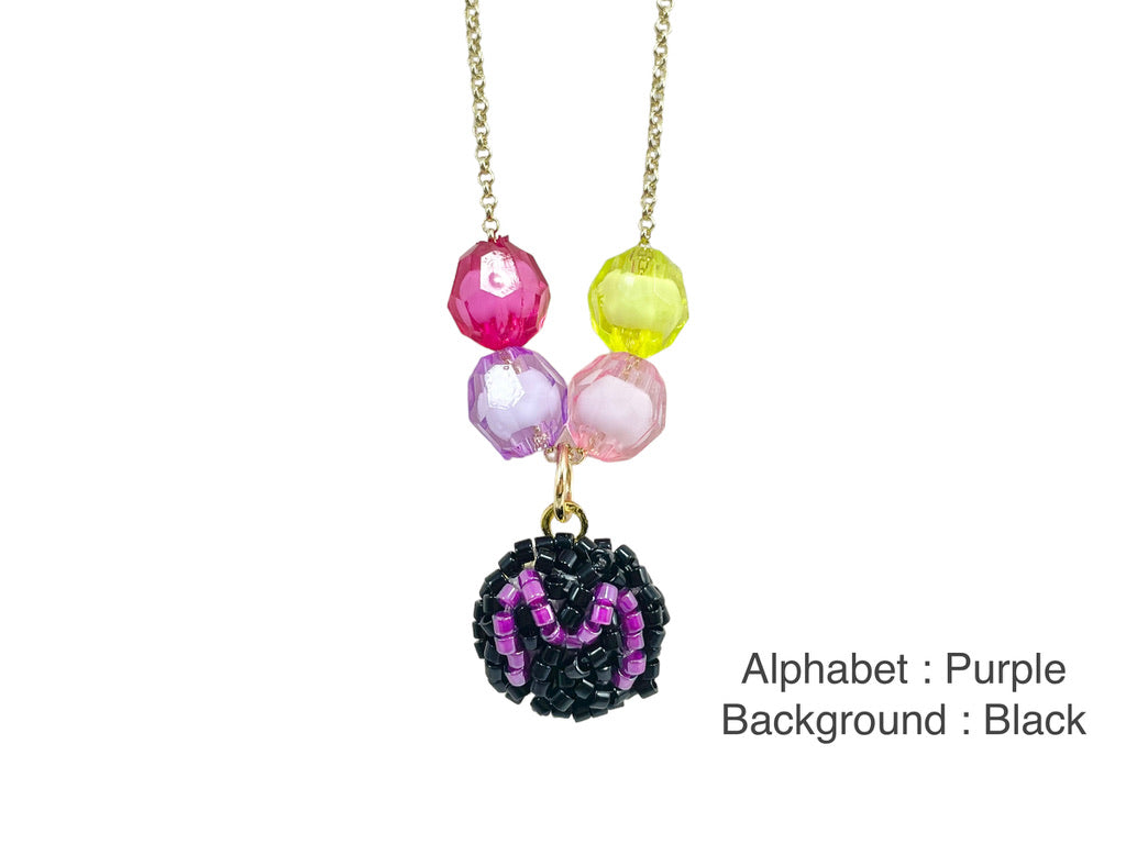 Hand beaded kids necklace - Alphabet-
