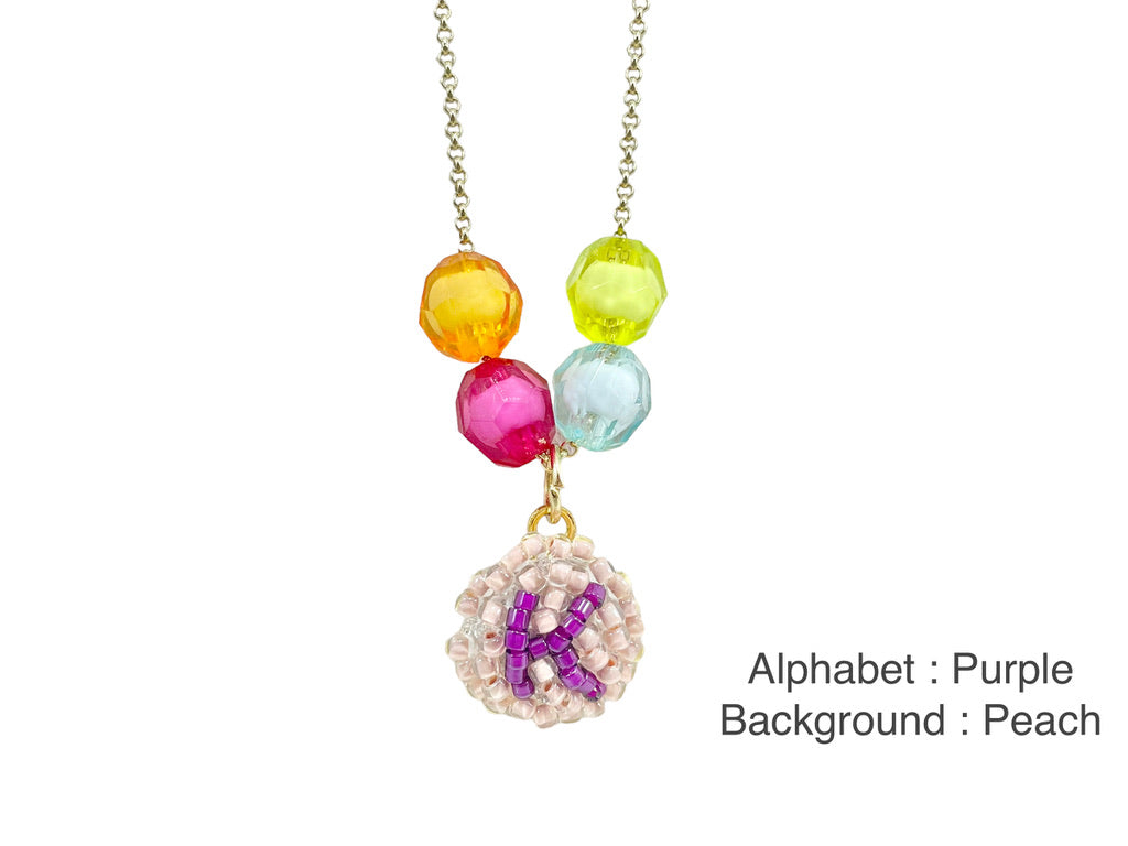 Hand beaded kids necklace - Alphabet-