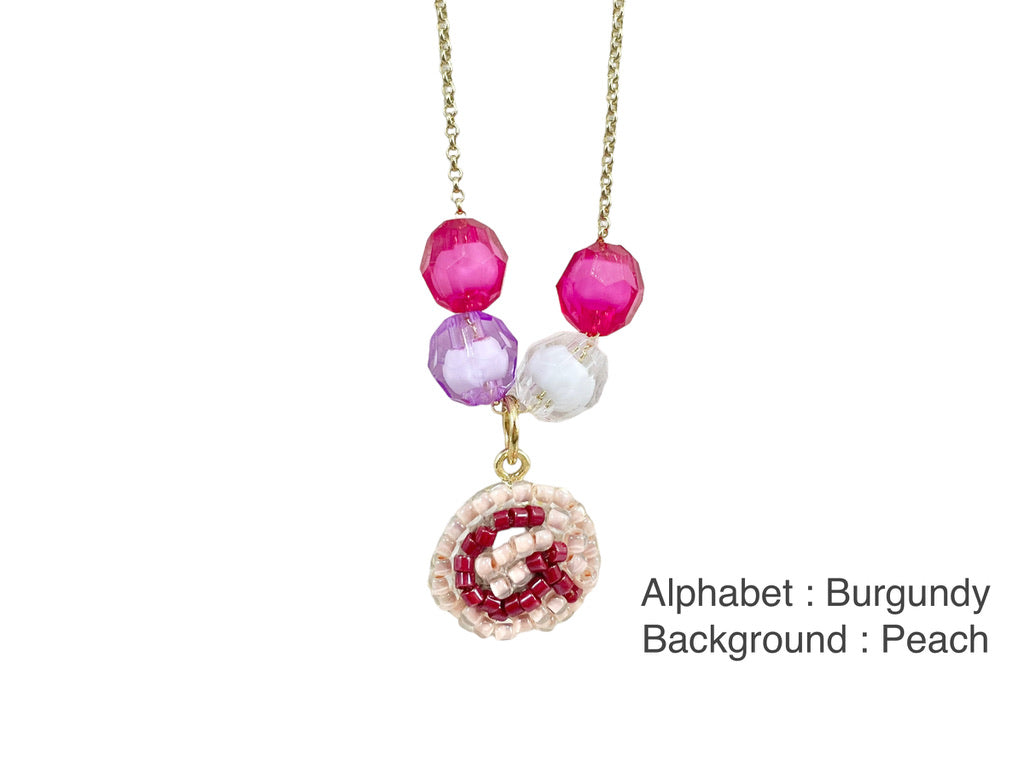 Hand beaded kids necklace - Alphabet-
