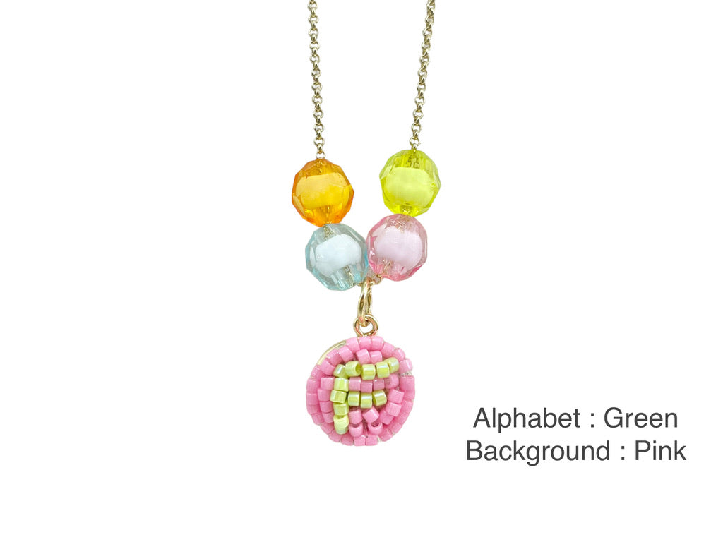 Hand beaded kids necklace - Alphabet-