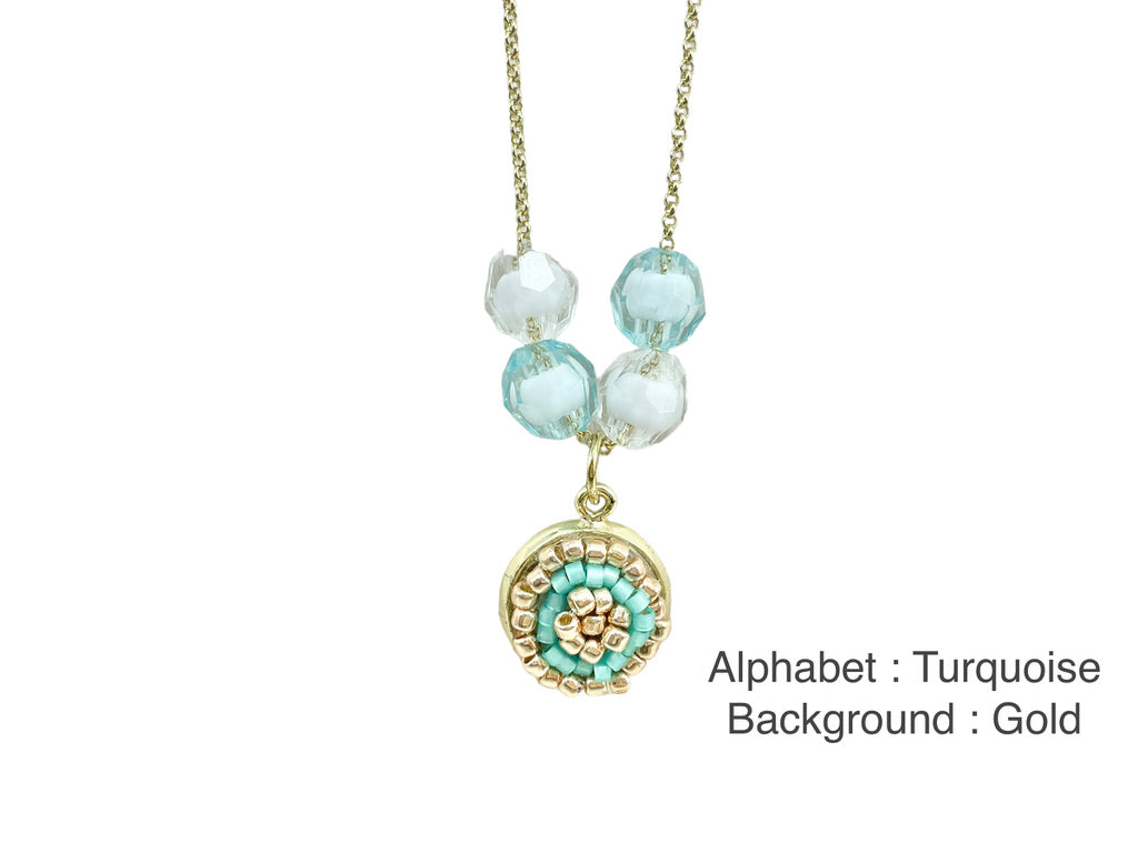Hand beaded kids necklace - Alphabet-