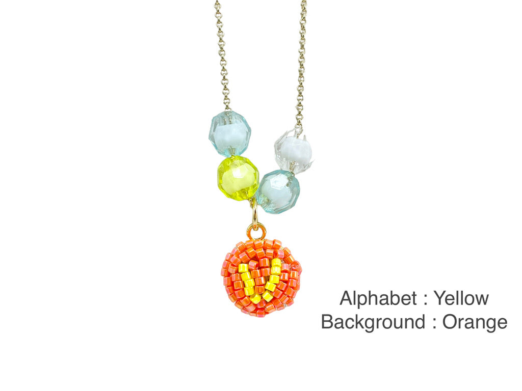 Hand beaded kids necklace - Alphabet-