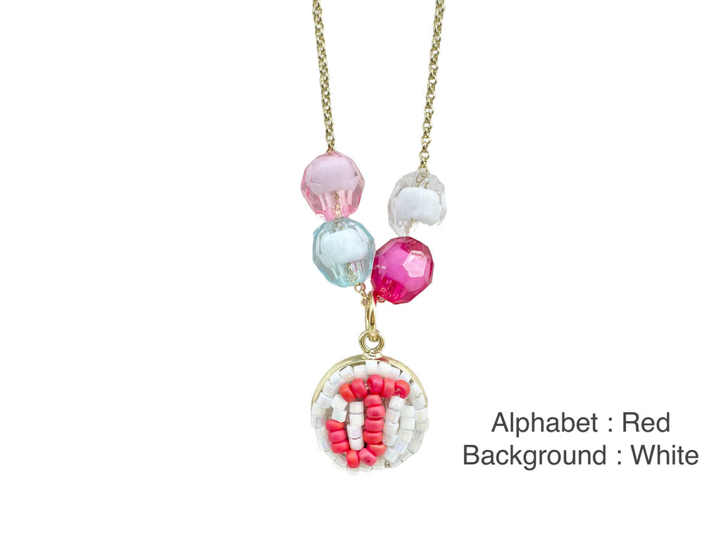 Hand beaded kids necklace - Alphabet-