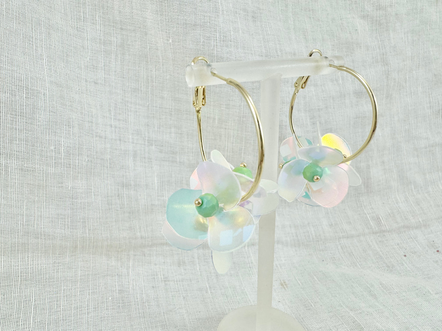 Upcycled earrings - aurora -