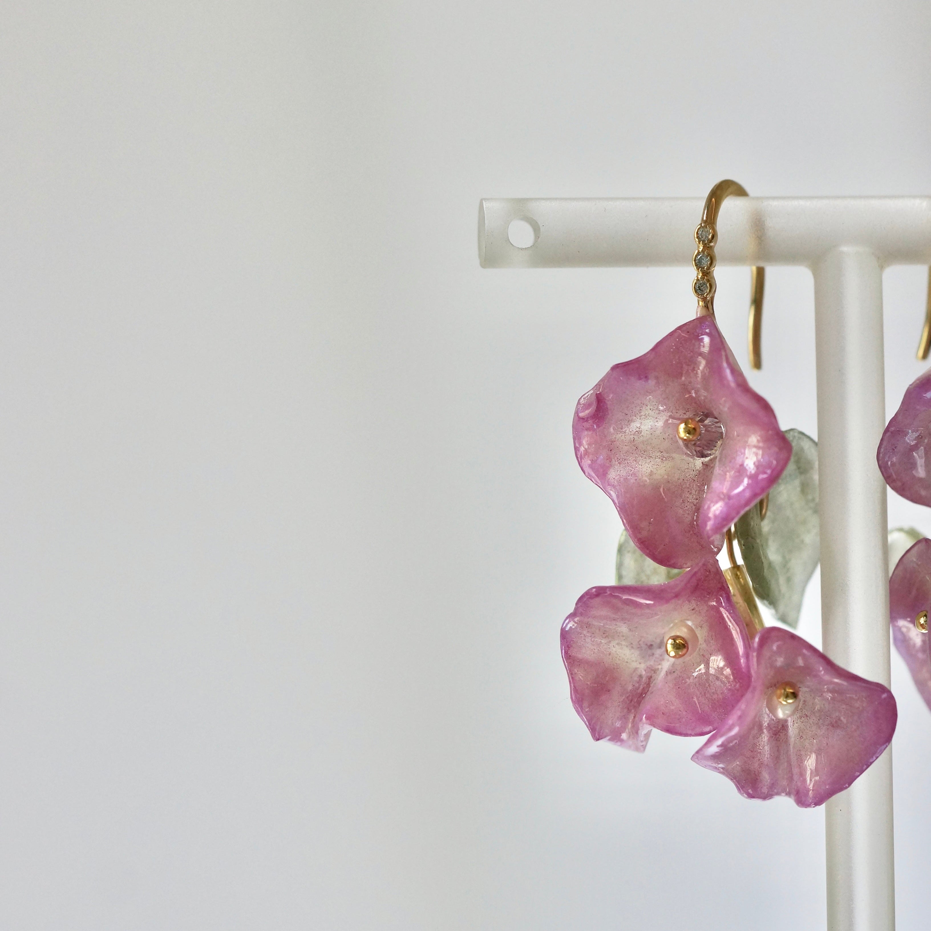 Morning Glory Earrings -Pink