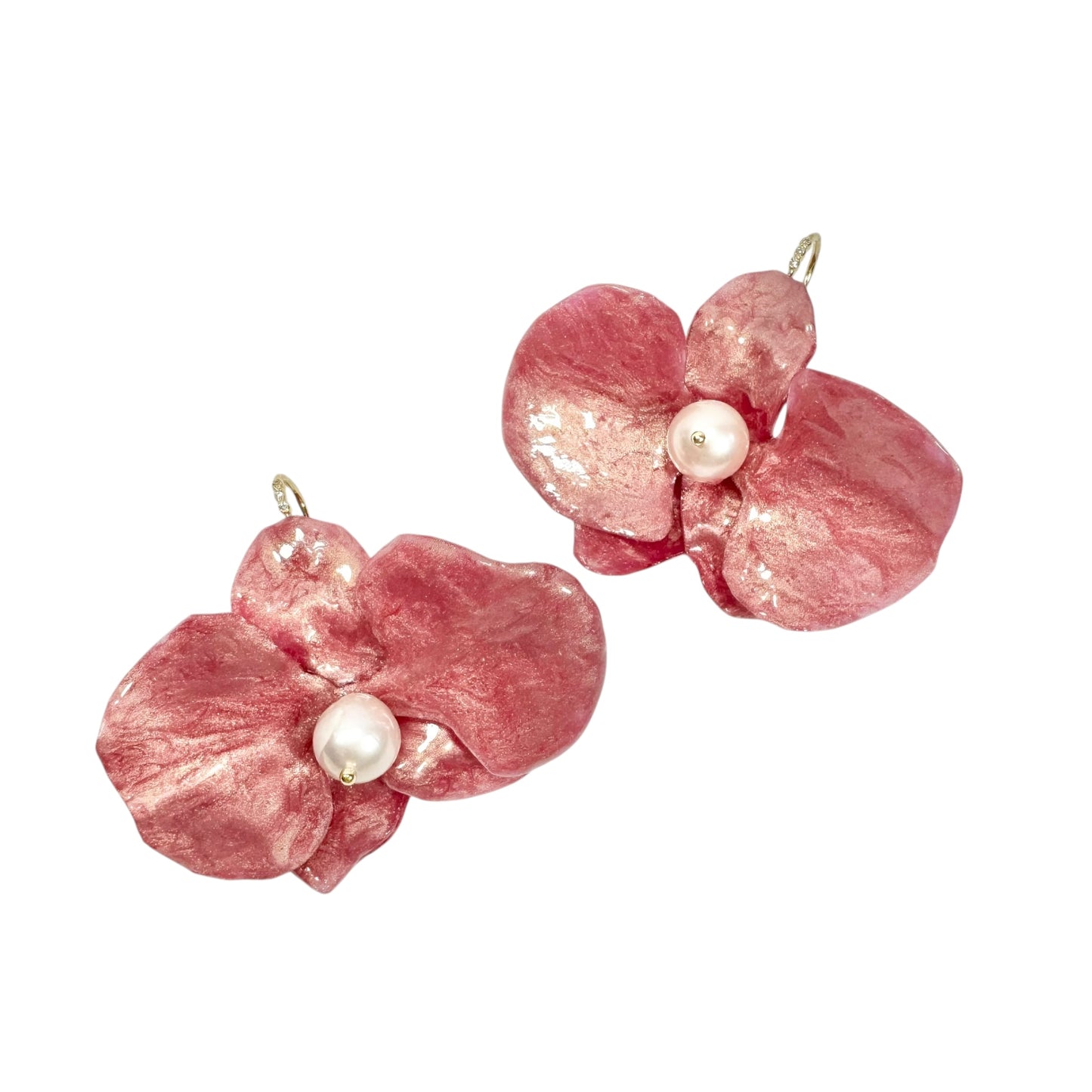 Eternal Orchid Earrings - Powder Velvet Pink -