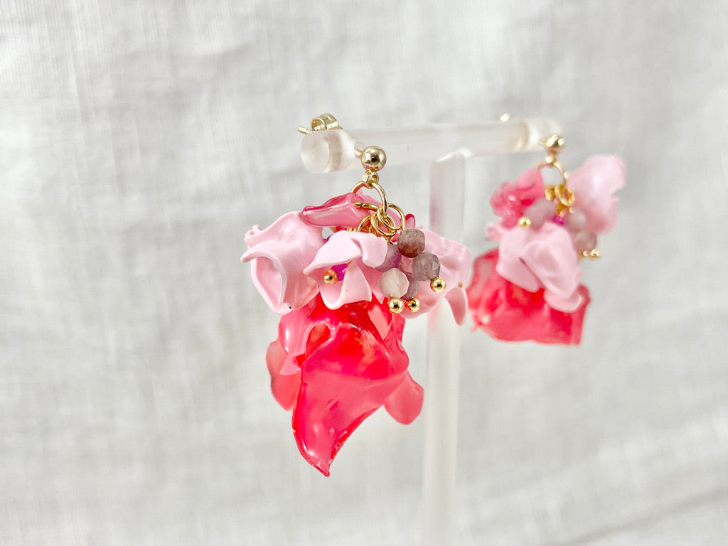 Upcycled earrings - buds- 14KGF