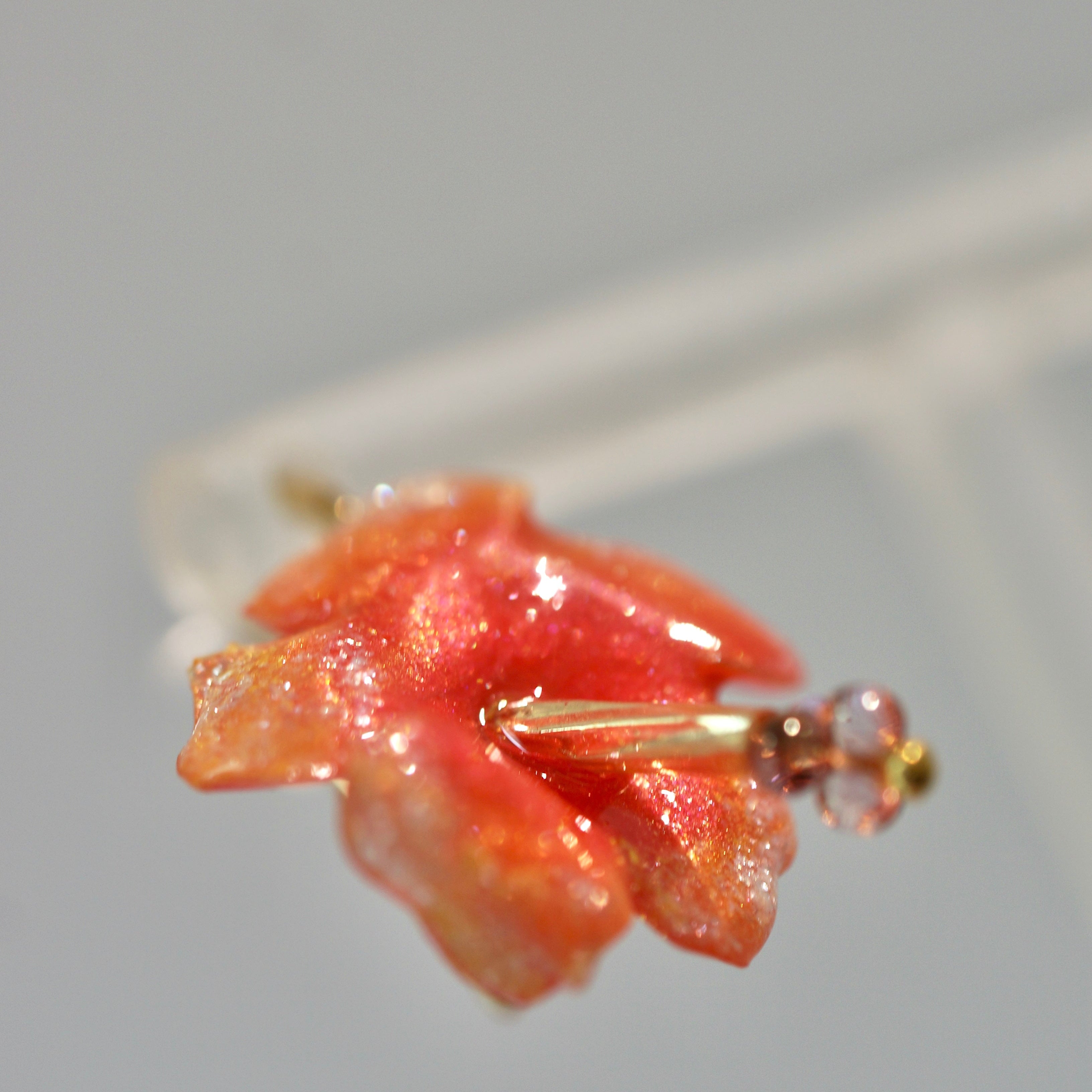 Hibiscus Glow Earrings - Sunset