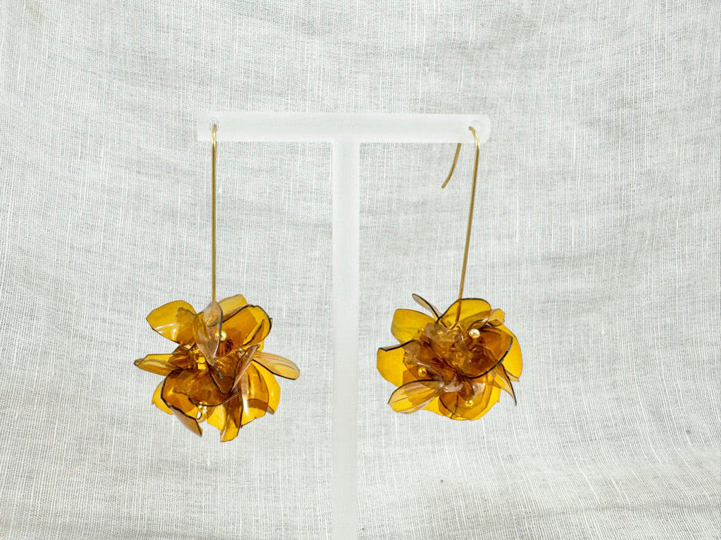 Upcycled earrings - bell flowers cafe -