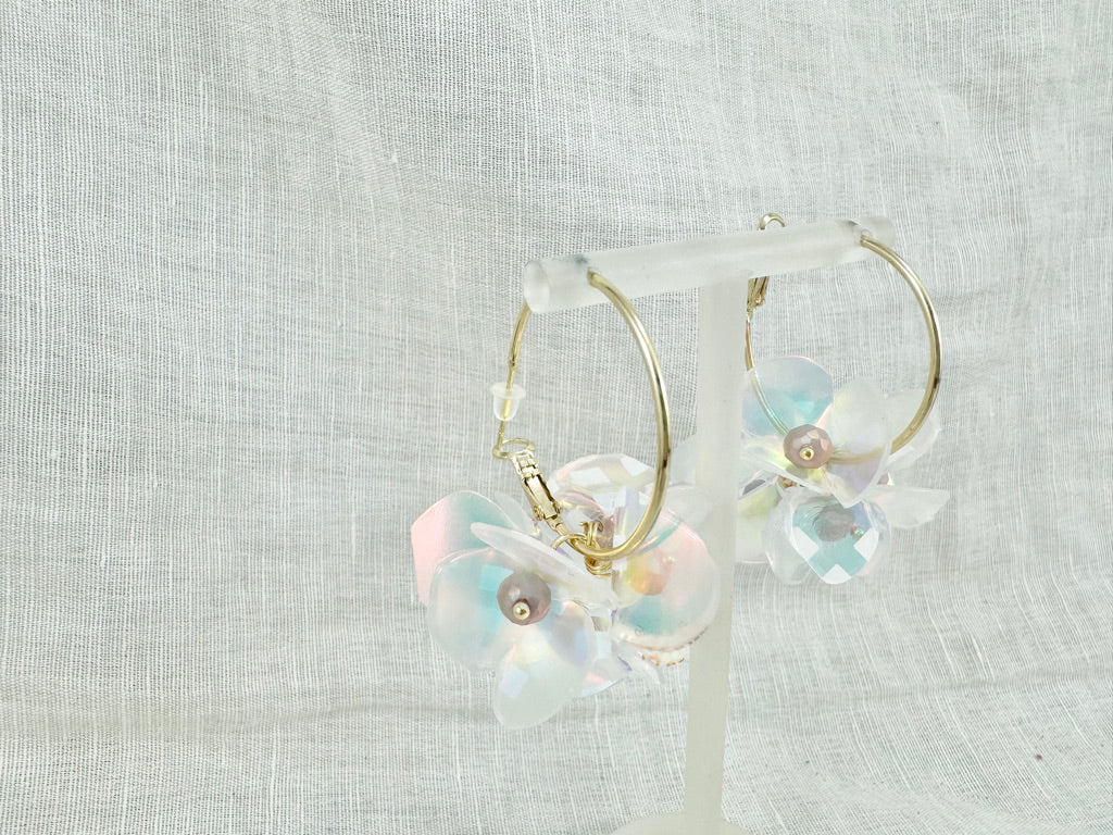 Upcycled earrings - aurora -