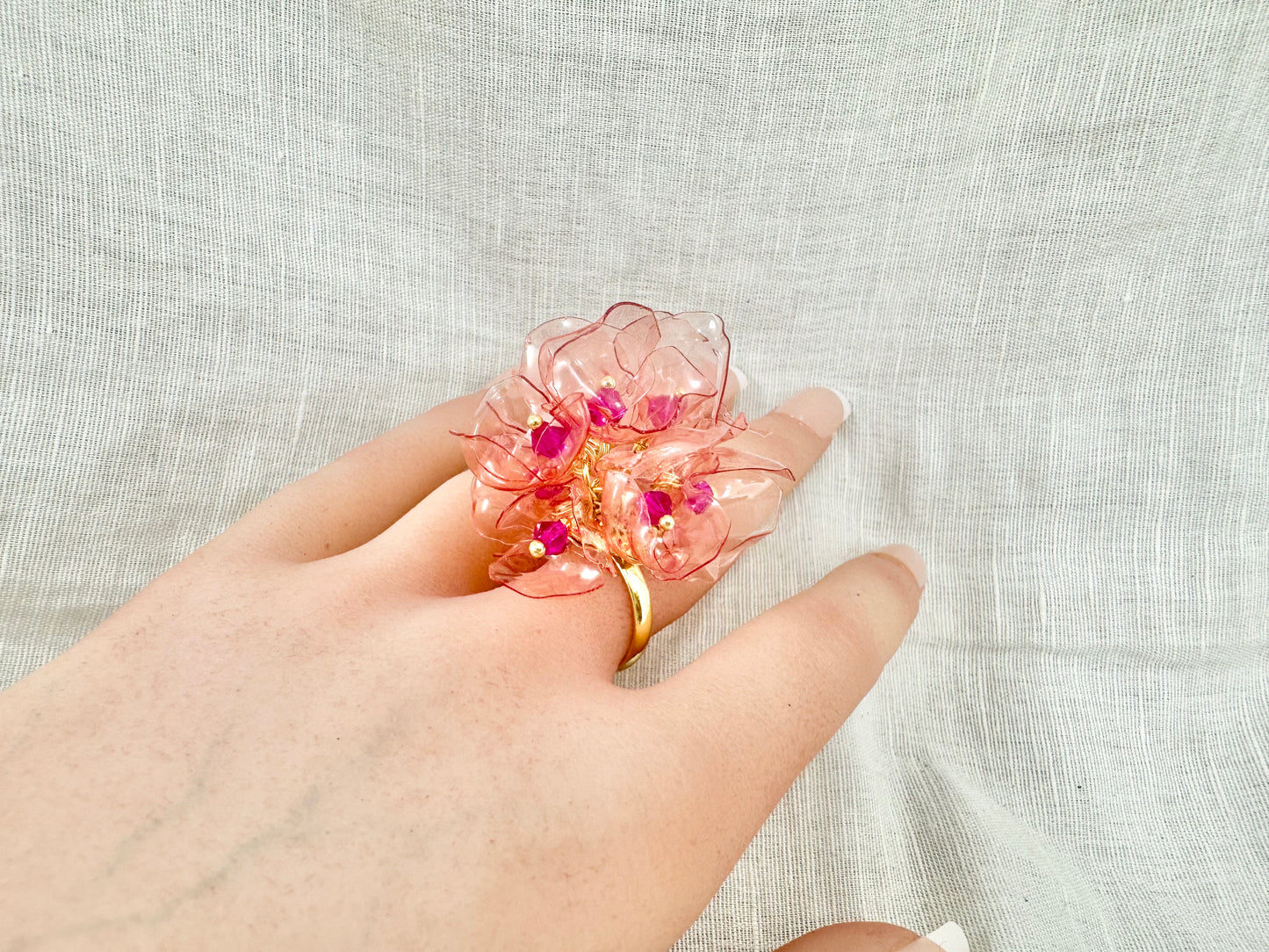 Upcycled ring - Strawberry - 14KGF