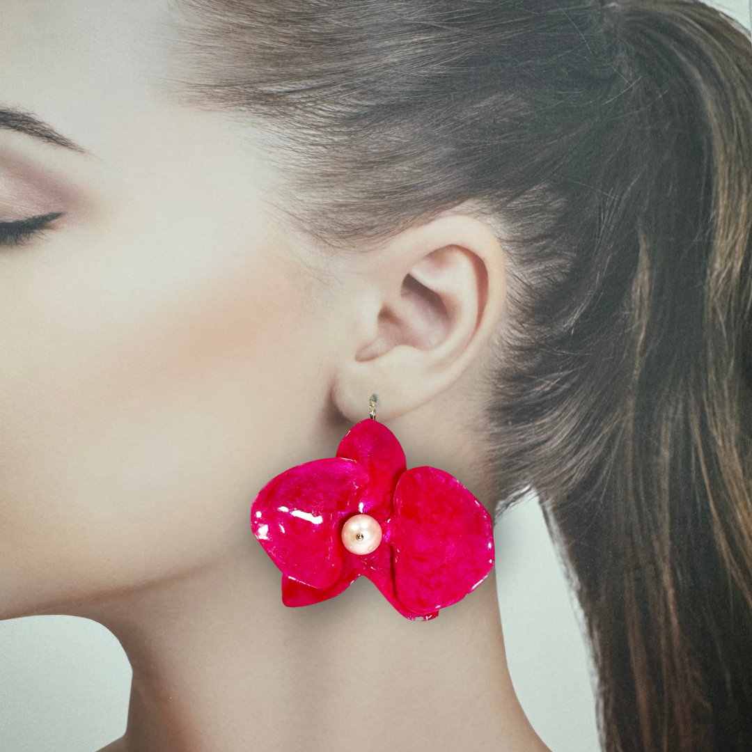 Eternal Orchid Earrings - Petals Of Passion -